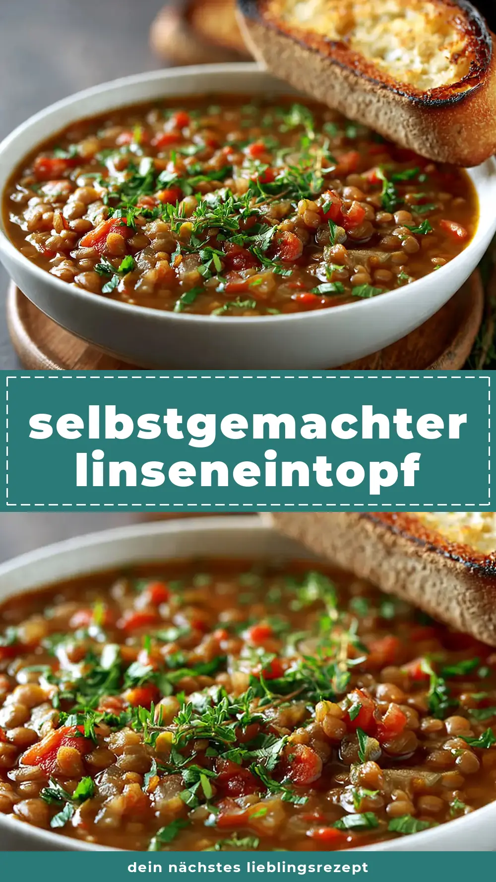Save Homemade Lentil Stew Recipe to Pinterest