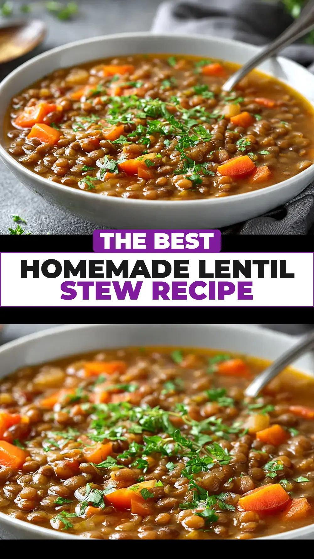 Save Homemade Lentil Stew Recipe to Pinterest