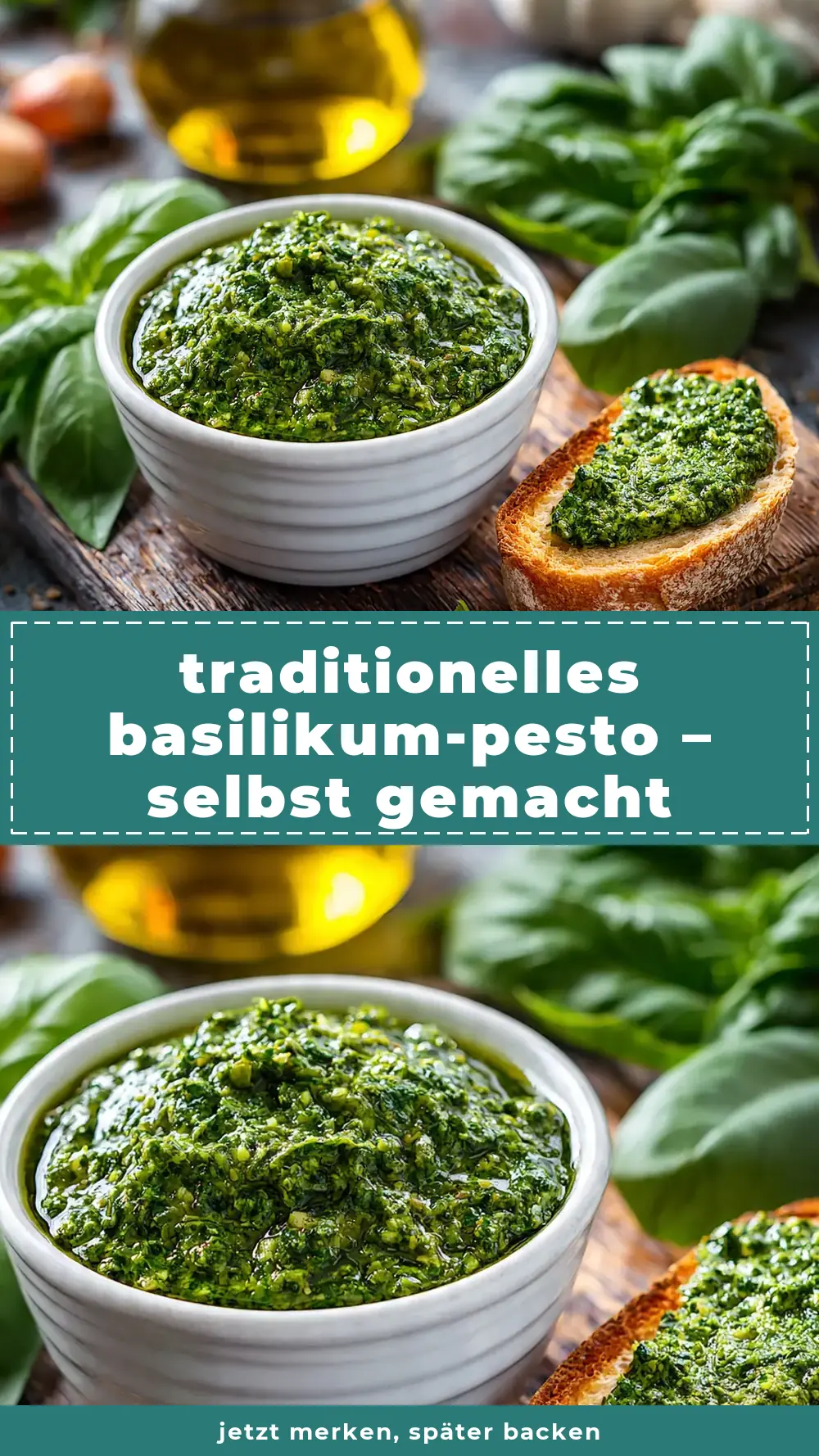 Save Traditional Basil Pesto Recipe to Pinterest