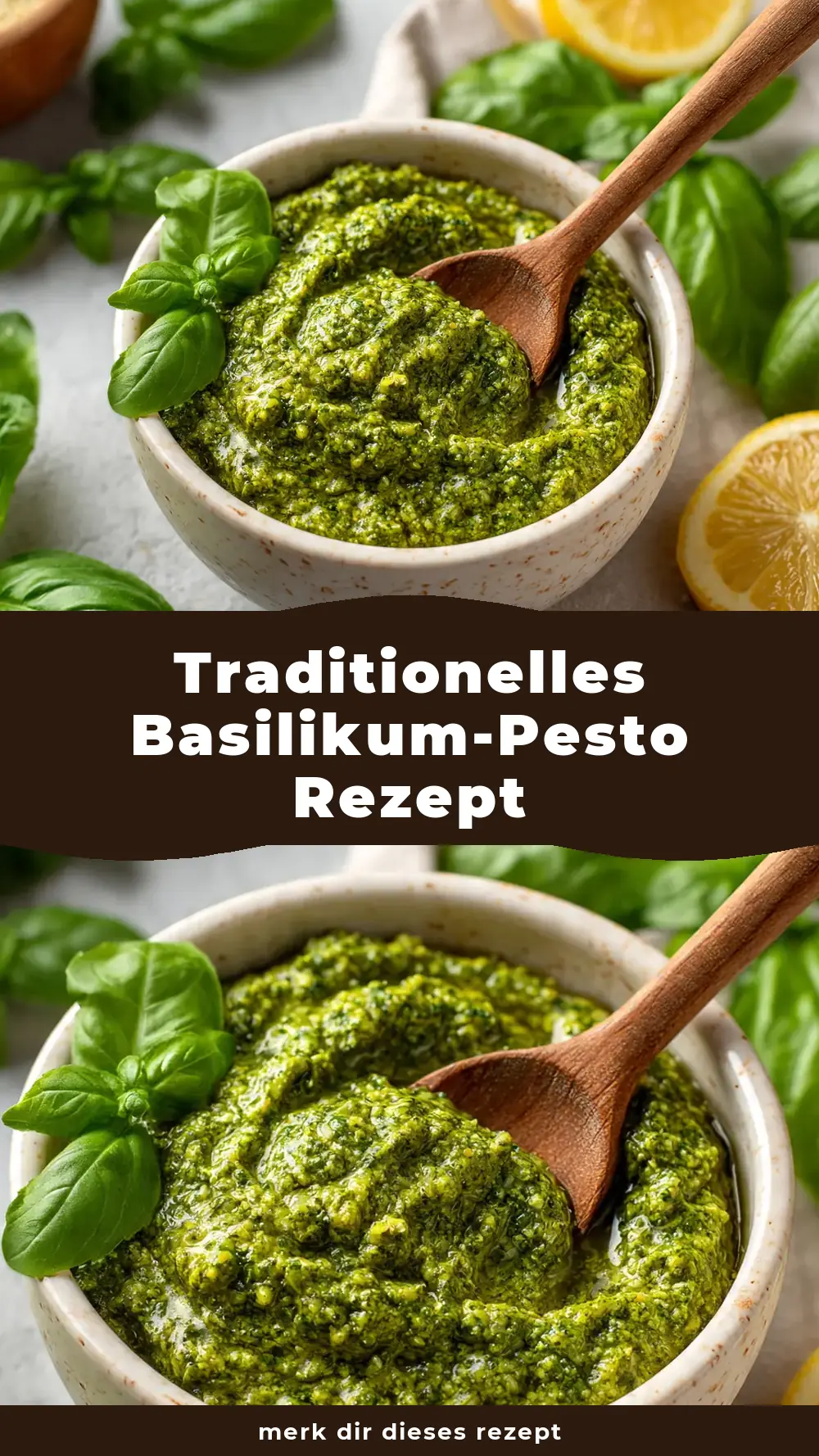 Save Traditional Basil Pesto Recipe to Pinterest