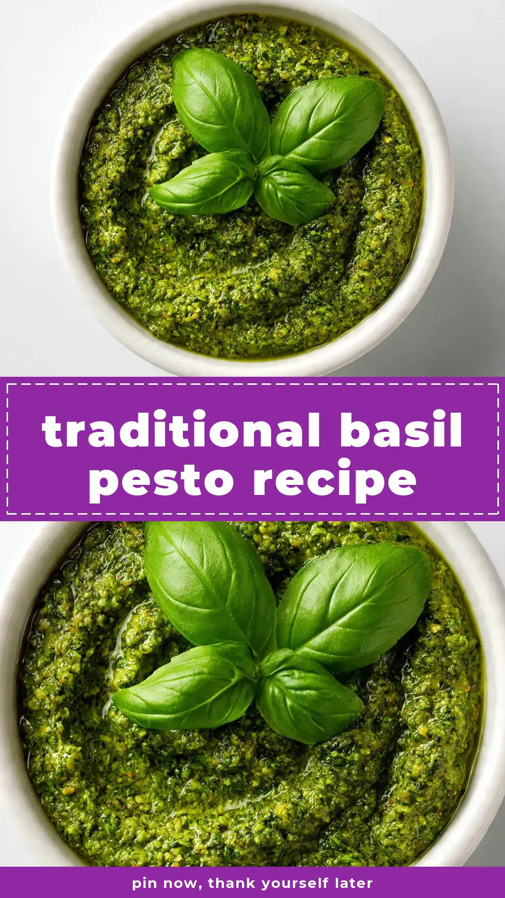 Save Traditional Basil Pesto Recipe to Pinterest