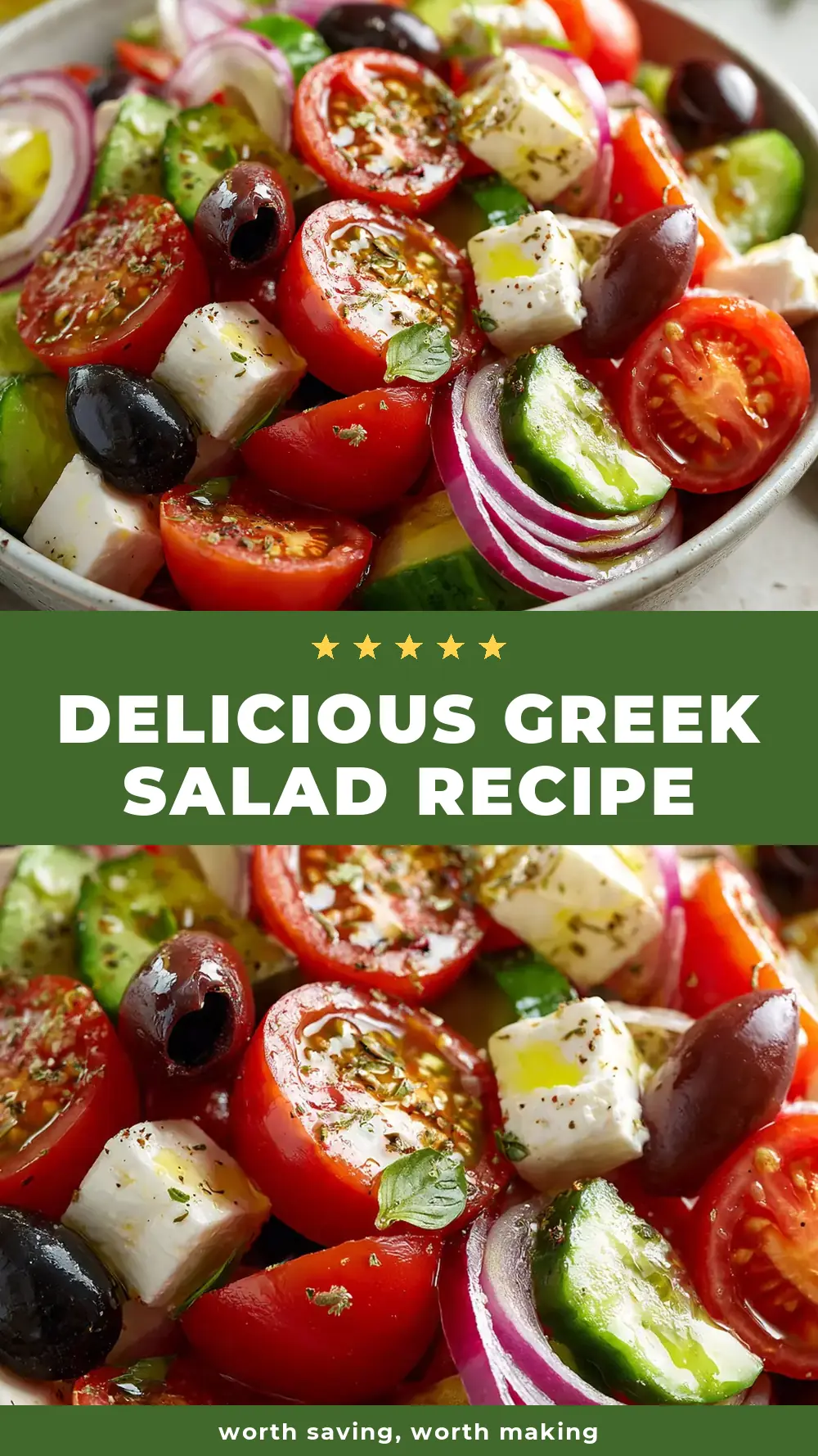 Save Delicious Greek Salad Recipe to Pinterest