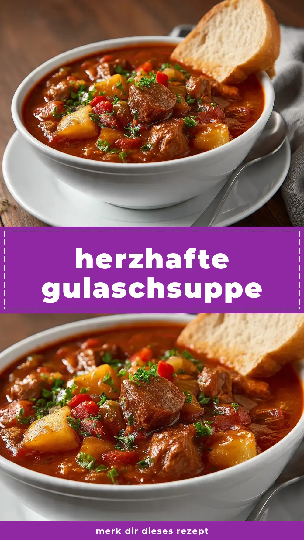 Save Hearty Goulash Soup Recipe to Pinterest