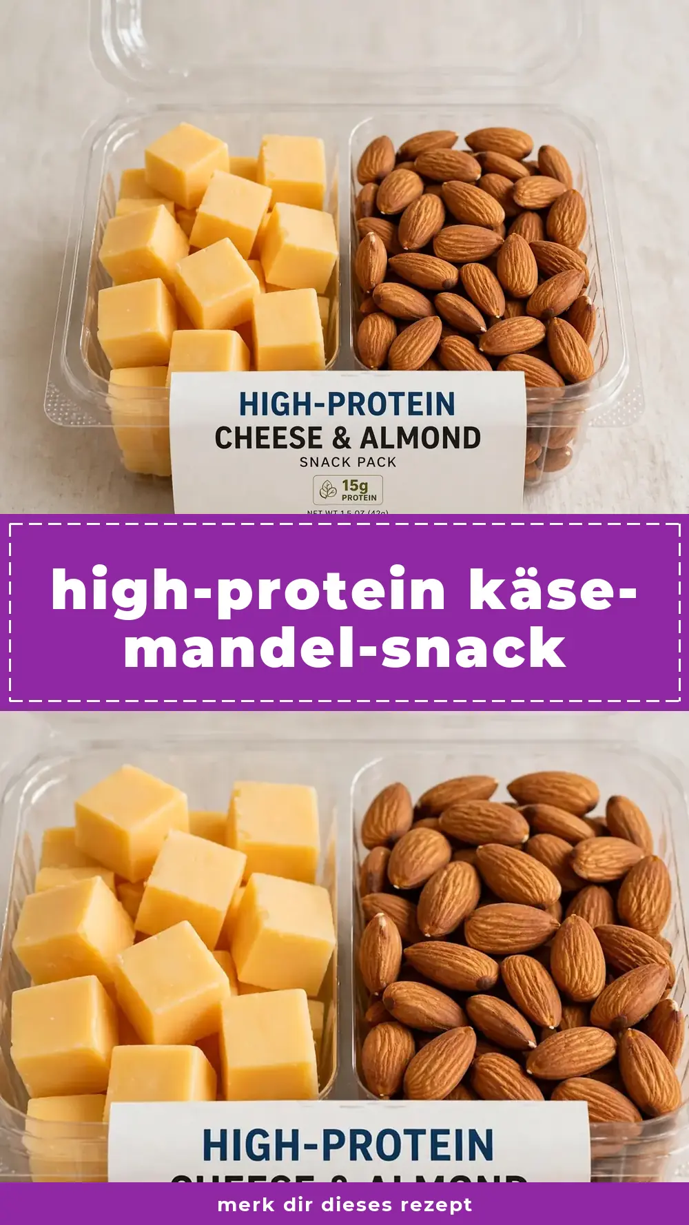 Save High-Protein Cheese and Almond Snack Pack to Pinterest