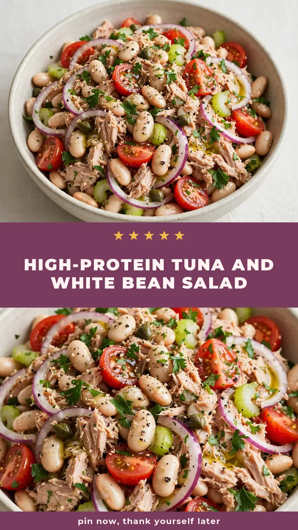 Save High-Protein Tuna and White Bean Salad to Pinterest