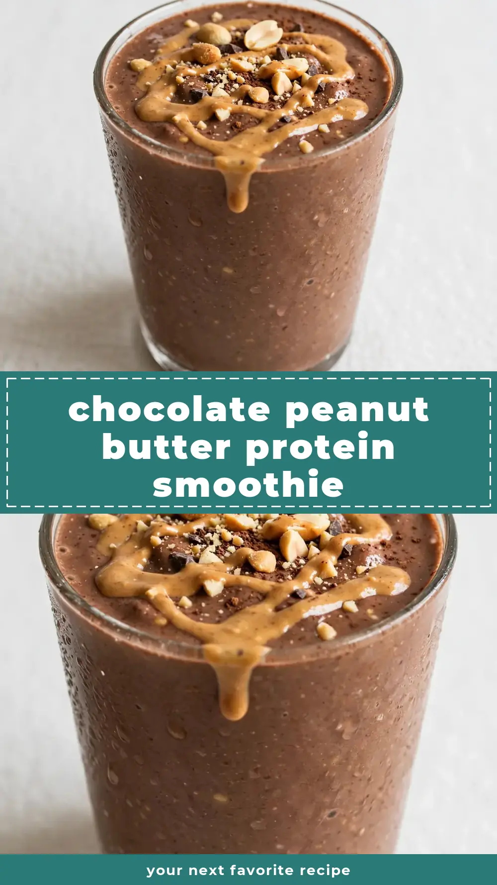 Save Chocolate Peanut Butter Protein Smoothie to Pinterest
