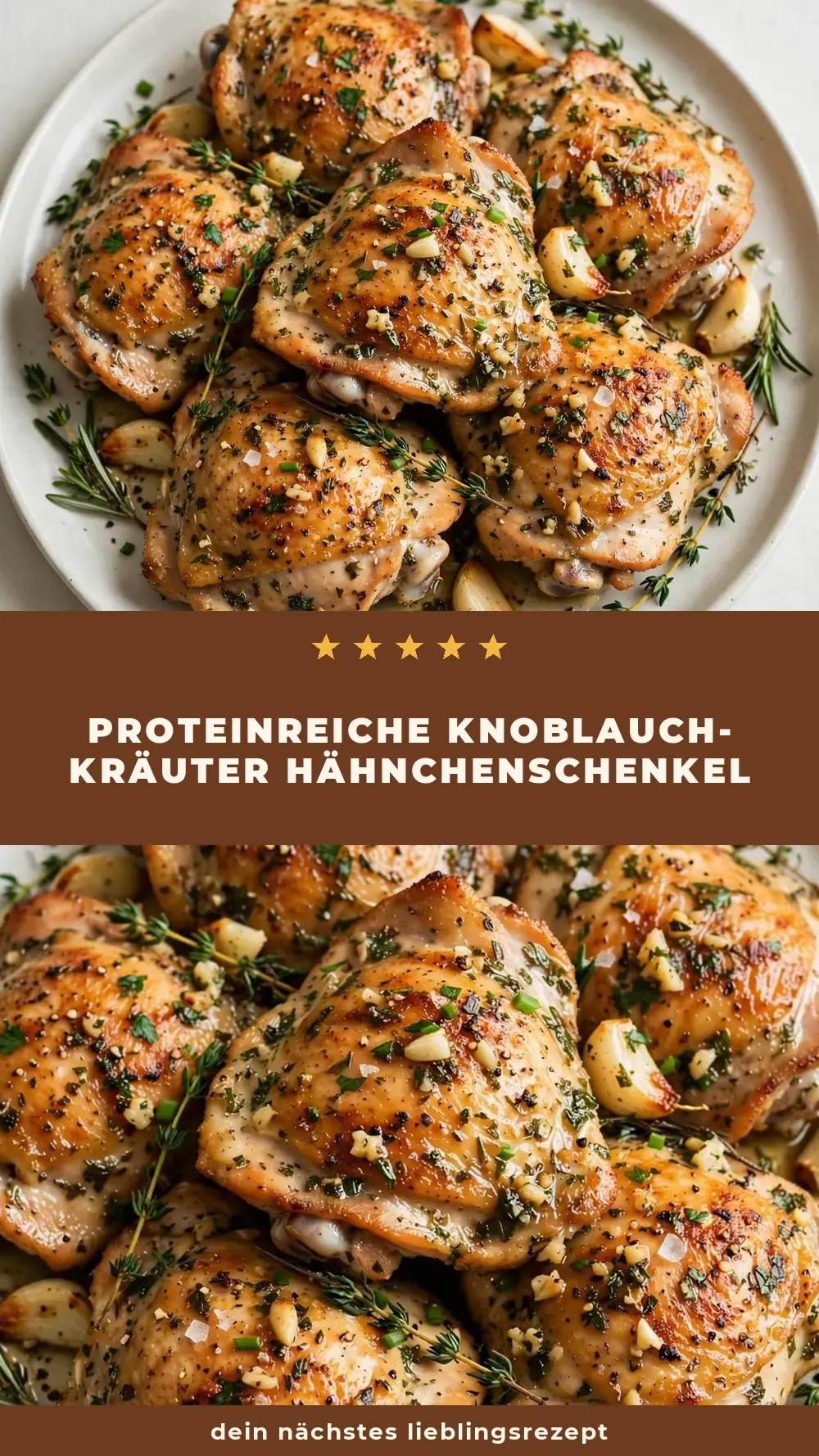 Save Garlic Herb High-Protein Chicken Thighs to Pinterest