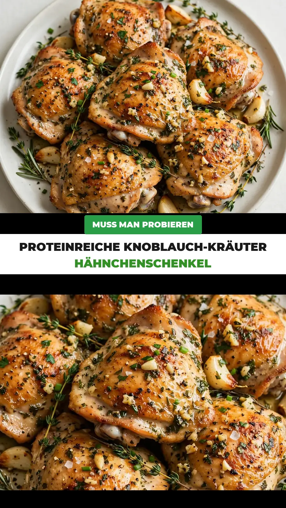 Save Garlic Herb High-Protein Chicken Thighs to Pinterest