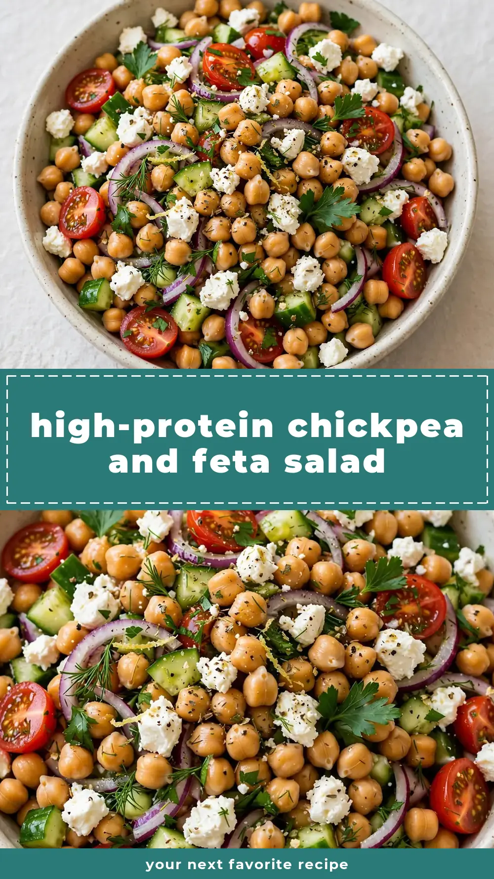 Save High-Protein Chickpea and Feta Salad to Pinterest
