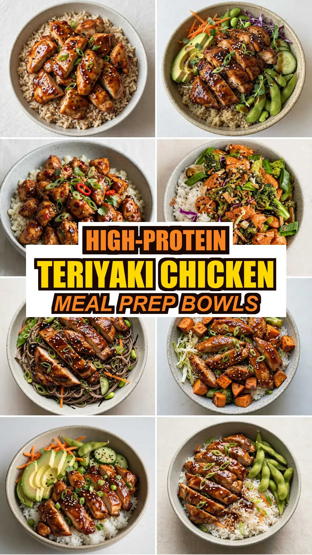 Save High-Protein Teriyaki Chicken Meal Prep Bowls to Pinterest