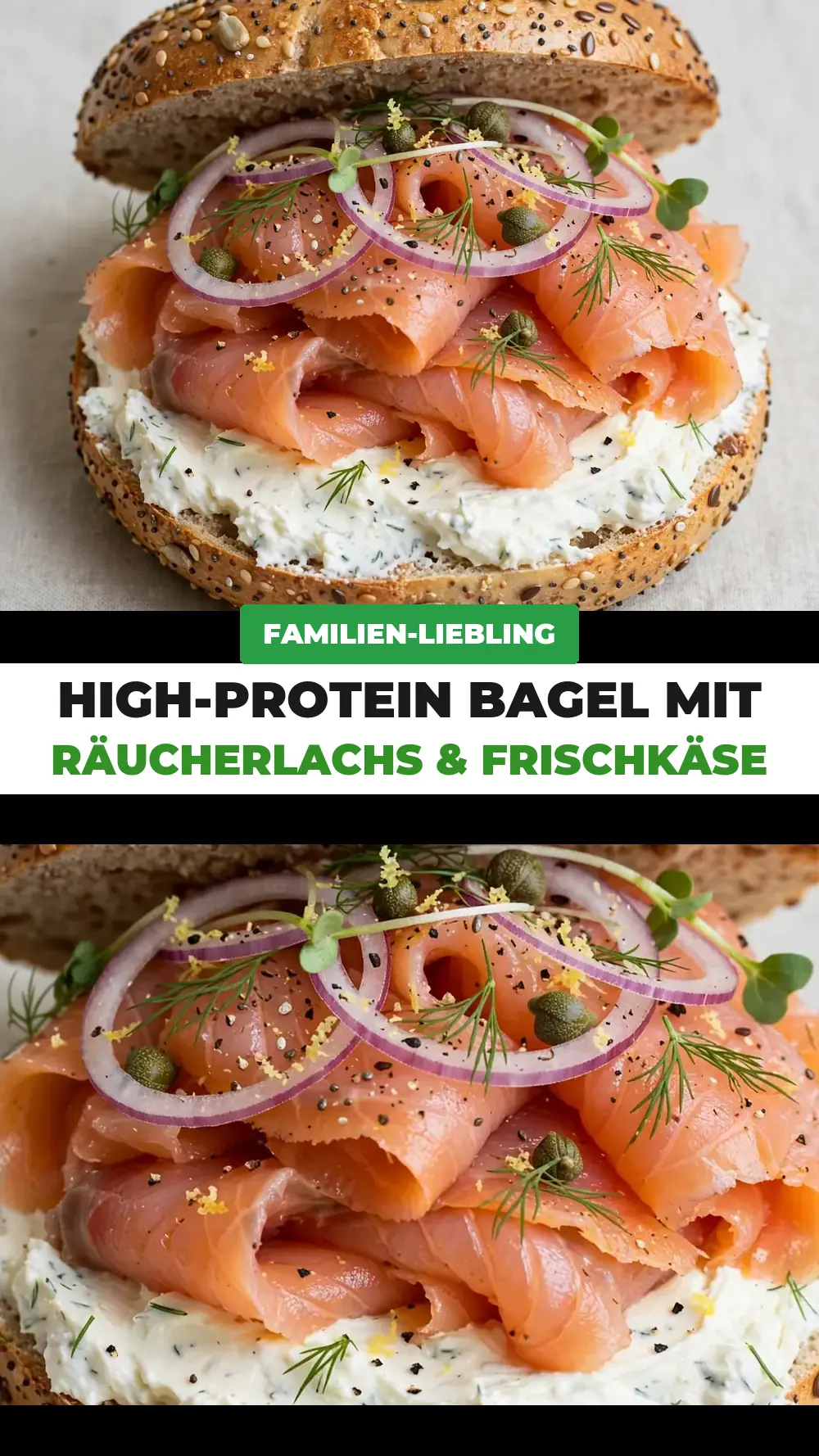 Save High-Protein Smoked Salmon and Cream Cheese Bagel to Pinterest