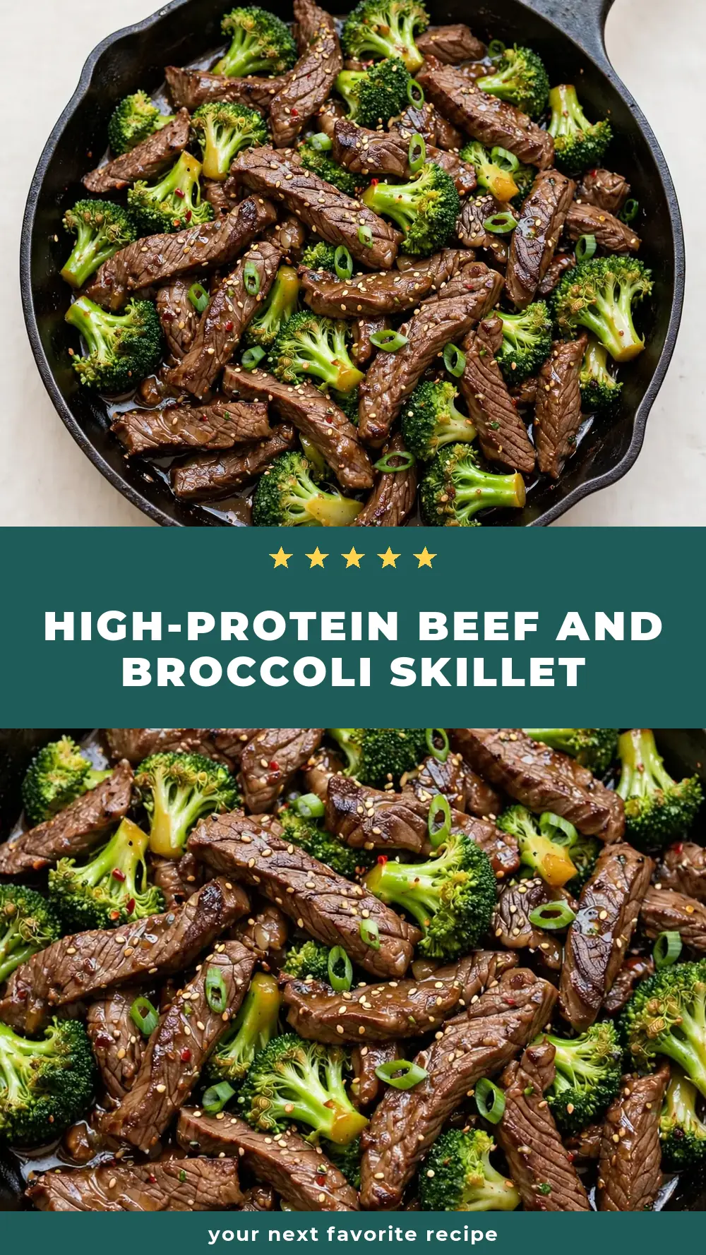 Save High-Protein Beef and Broccoli Skillet to Pinterest
