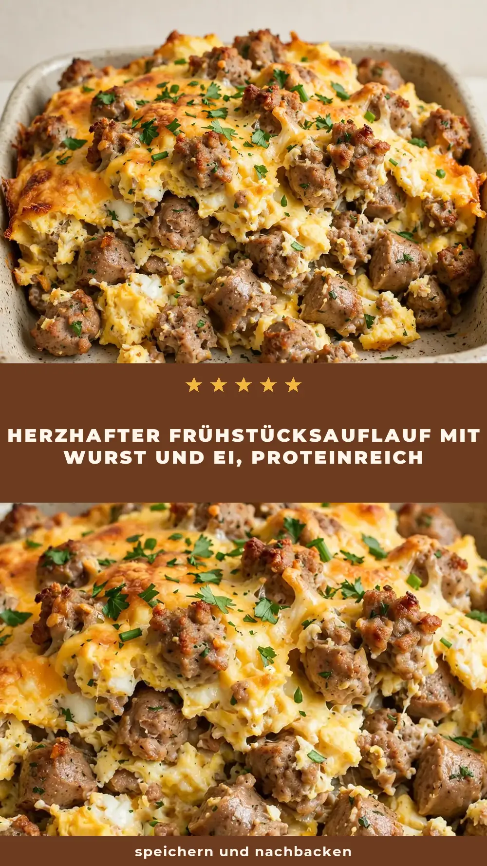 Save High-Protein Sausage and Egg Breakfast Casserole to Pinterest