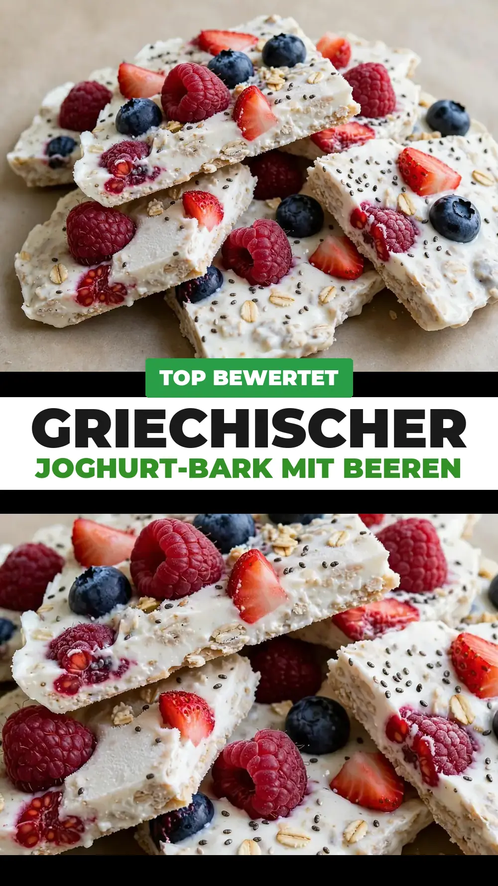 Save Greek Yogurt Bark with Berries to Pinterest