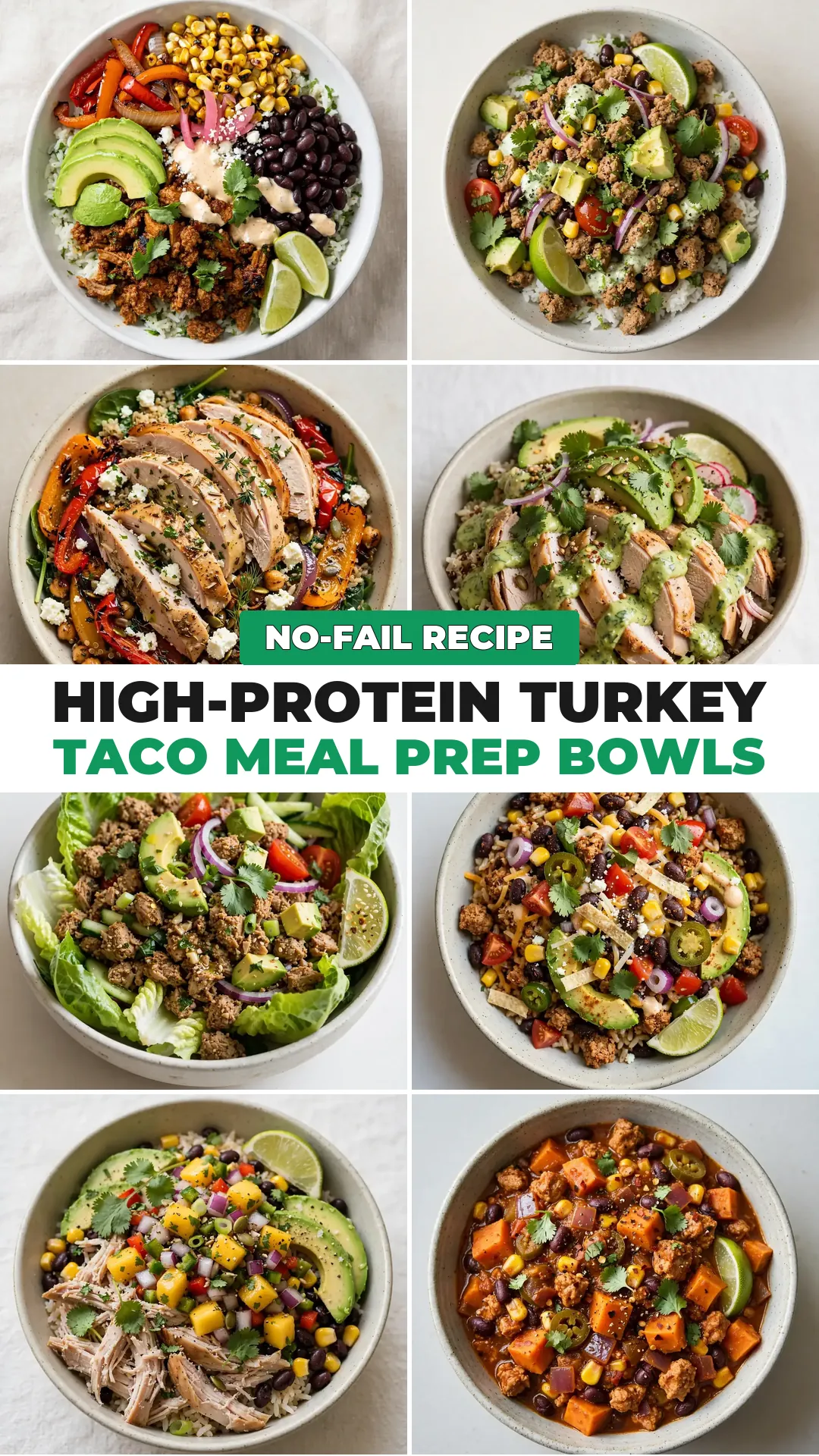 Save High-Protein Turkey Taco Meal Prep Bowls to Pinterest