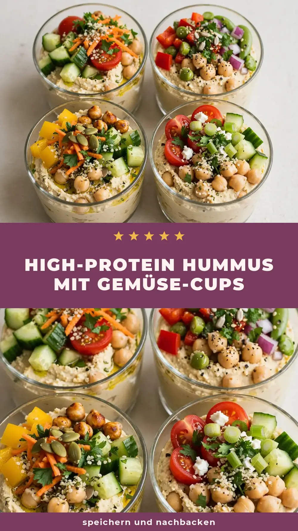 Save High-Protein Hummus and Veggie Cups to Pinterest