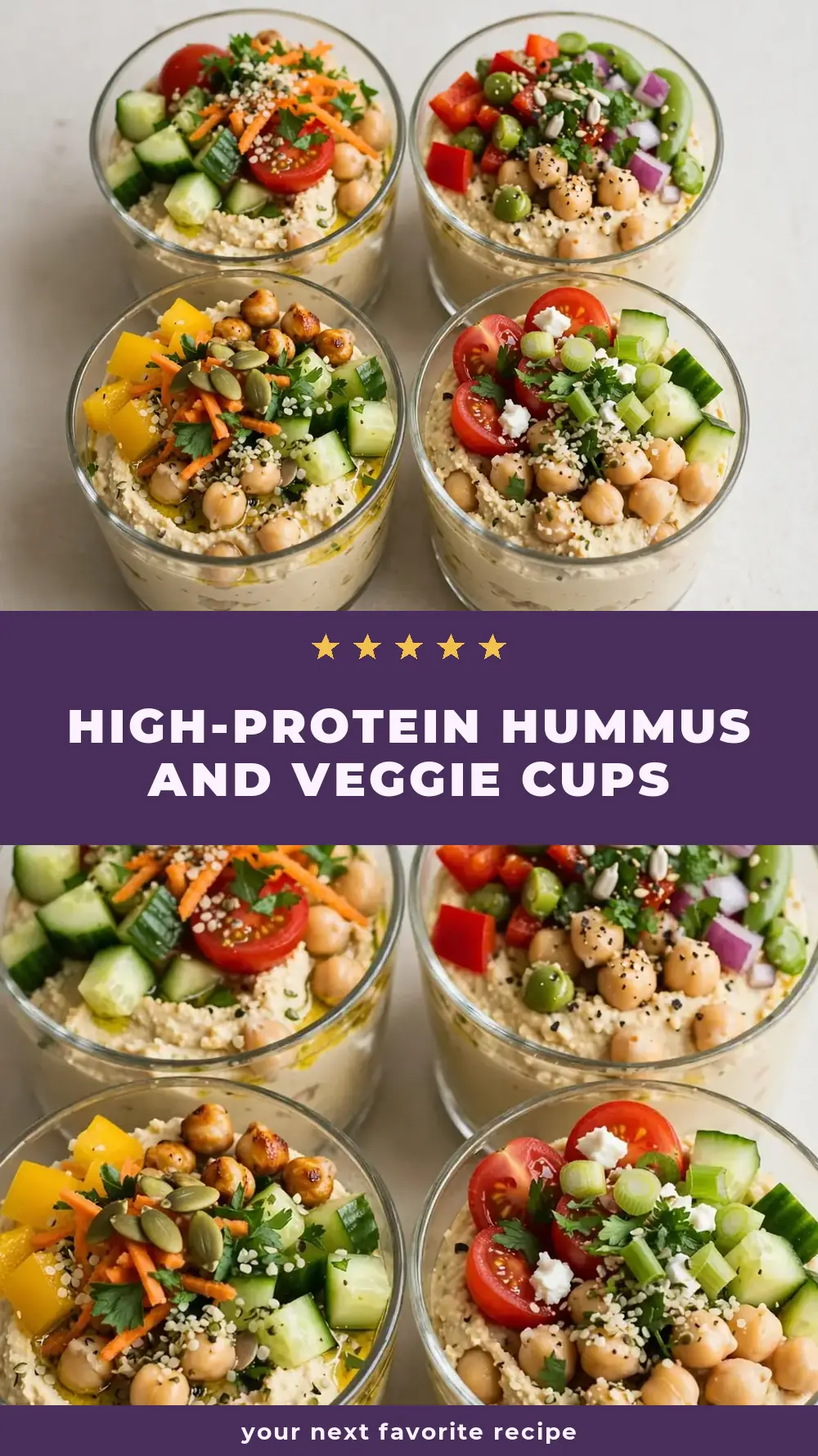 Save High-Protein Hummus and Veggie Cups to Pinterest