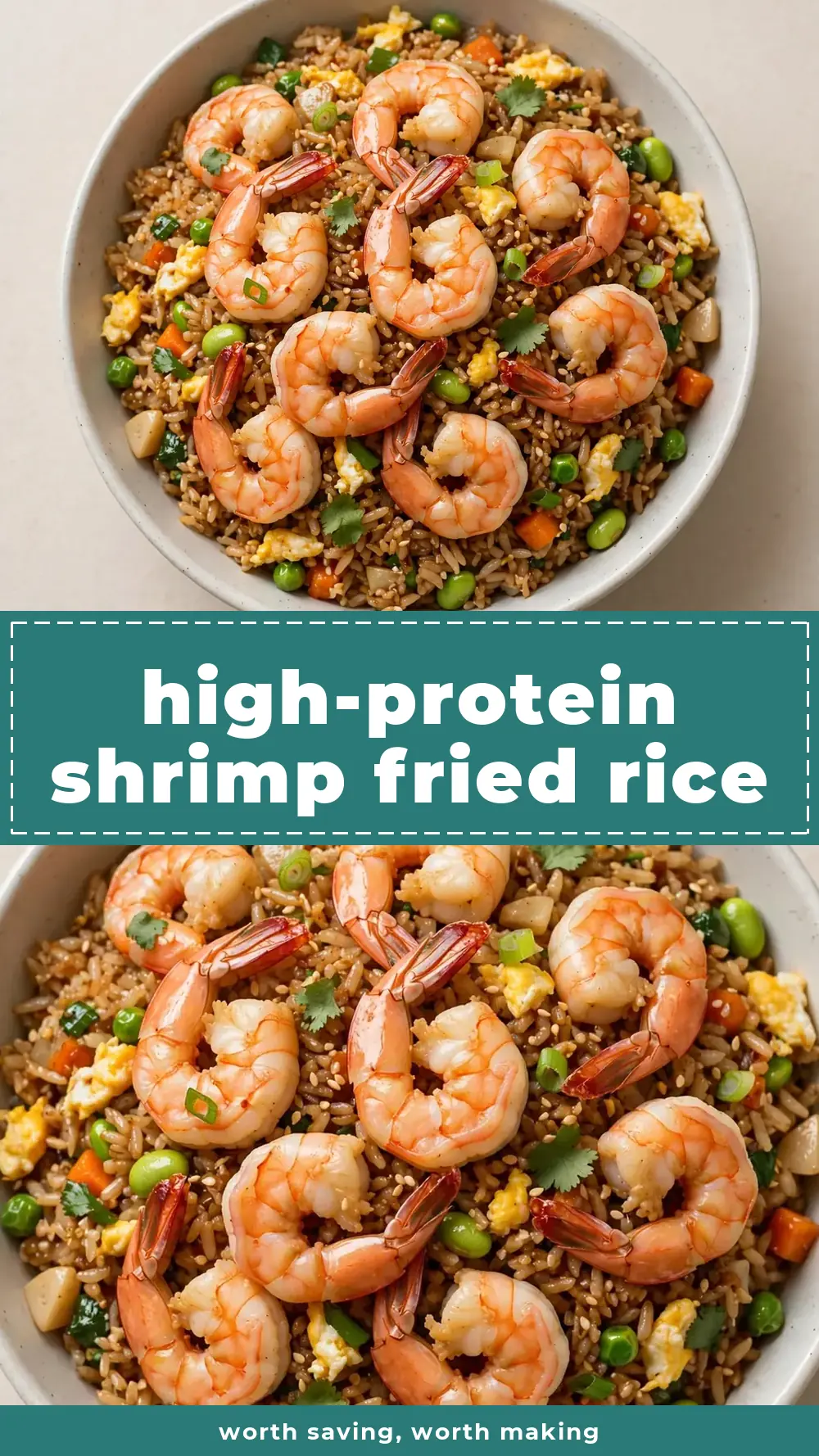 Save High-Protein Shrimp Fried Rice to Pinterest