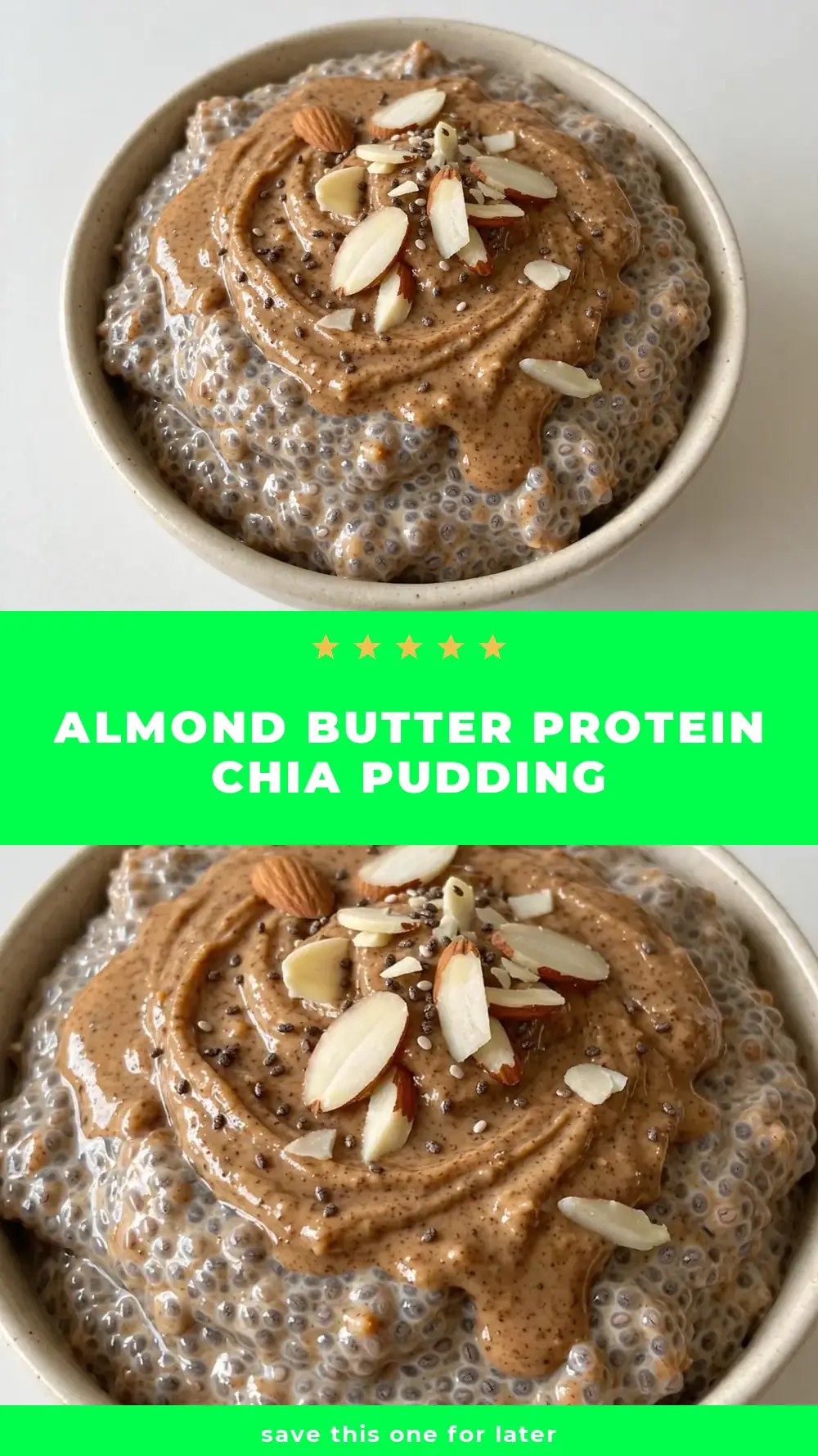 Save Almond Butter Protein Chia Pudding to Pinterest