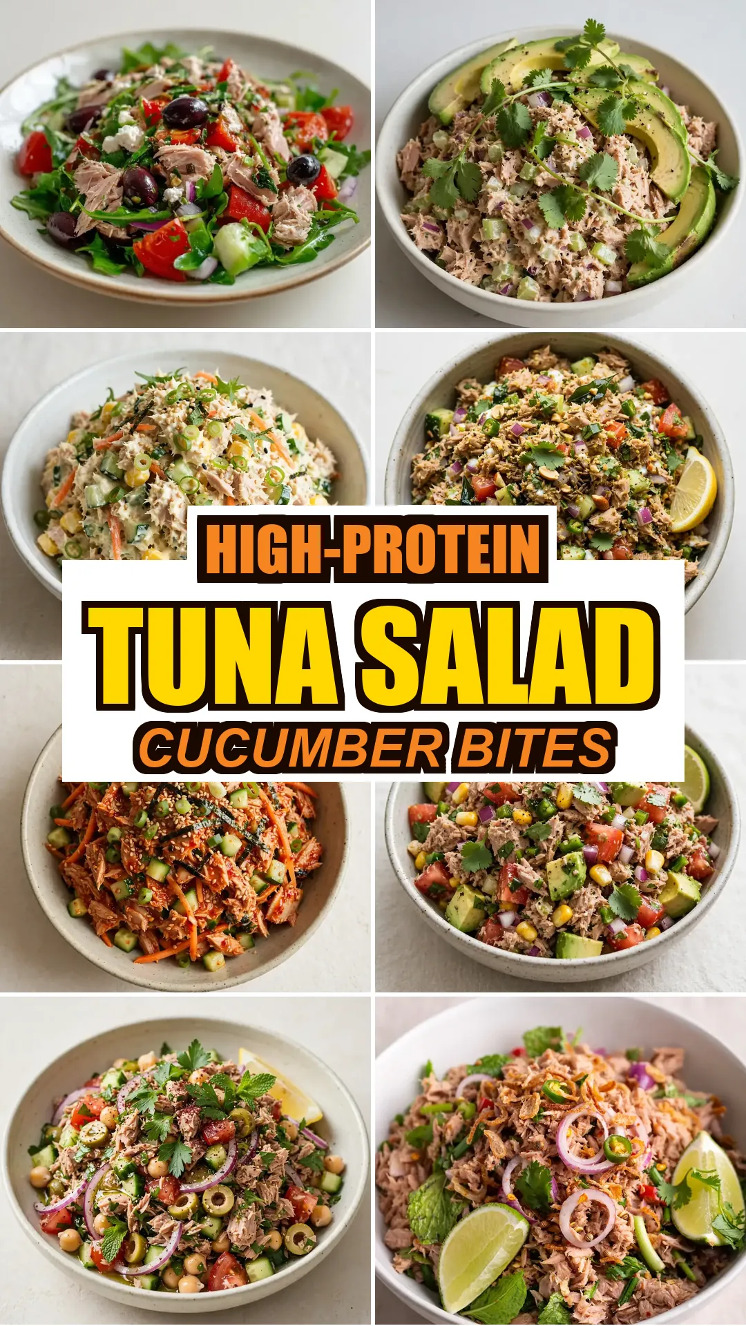 Save High-Protein Tuna Salad Cucumber Bites to Pinterest
