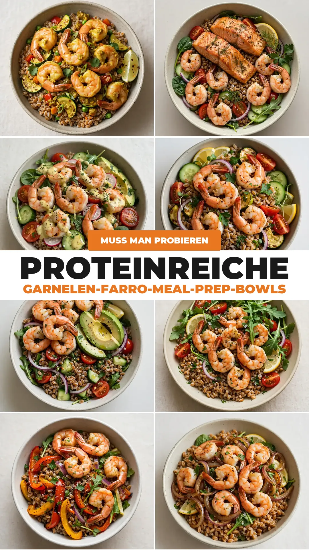Save High-Protein Shrimp and Farro Meal Prep Bowls to Pinterest