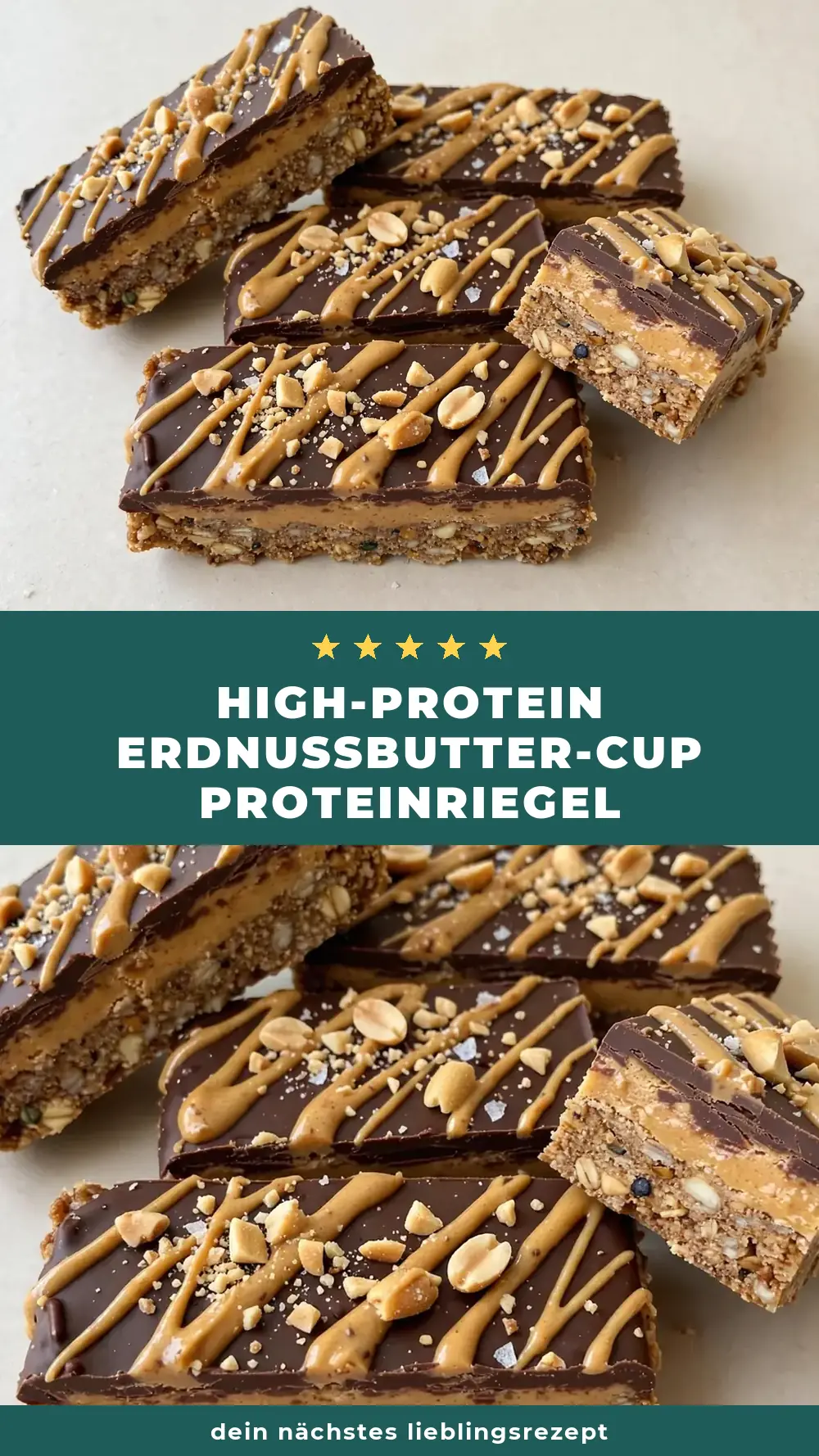 Save High-Protein Peanut Butter Cup Protein Bars to Pinterest