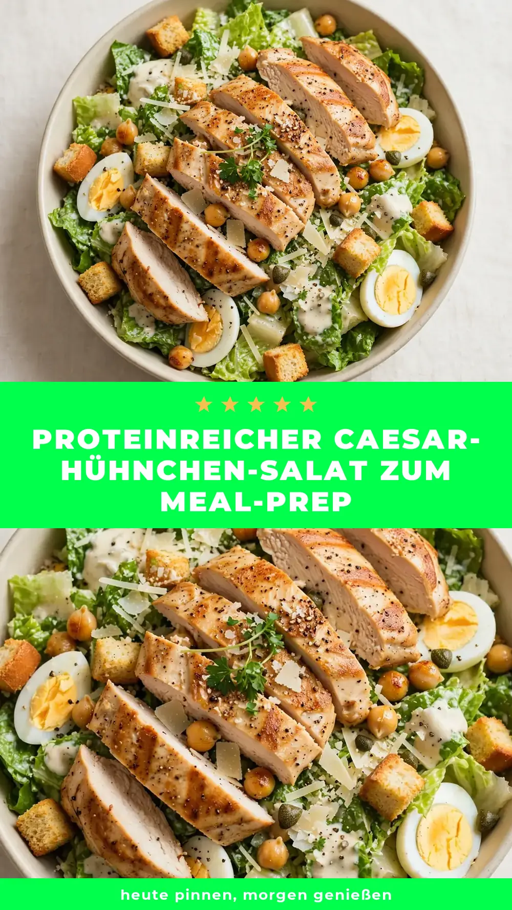 Save High-Protein Chicken Caesar Meal Prep Salad to Pinterest