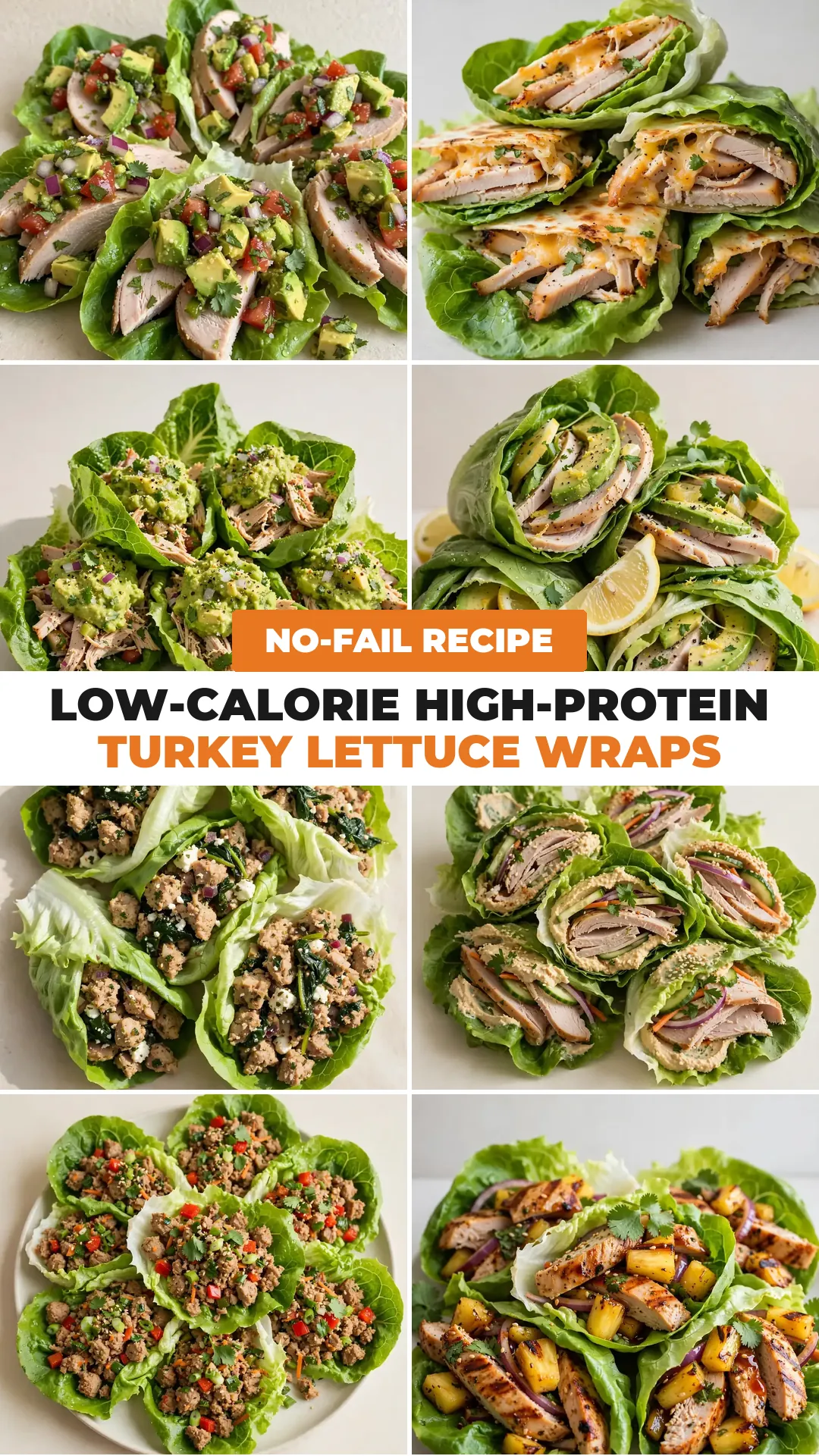 Save Low-Calorie High-Protein Turkey Lettuce Wraps to Pinterest