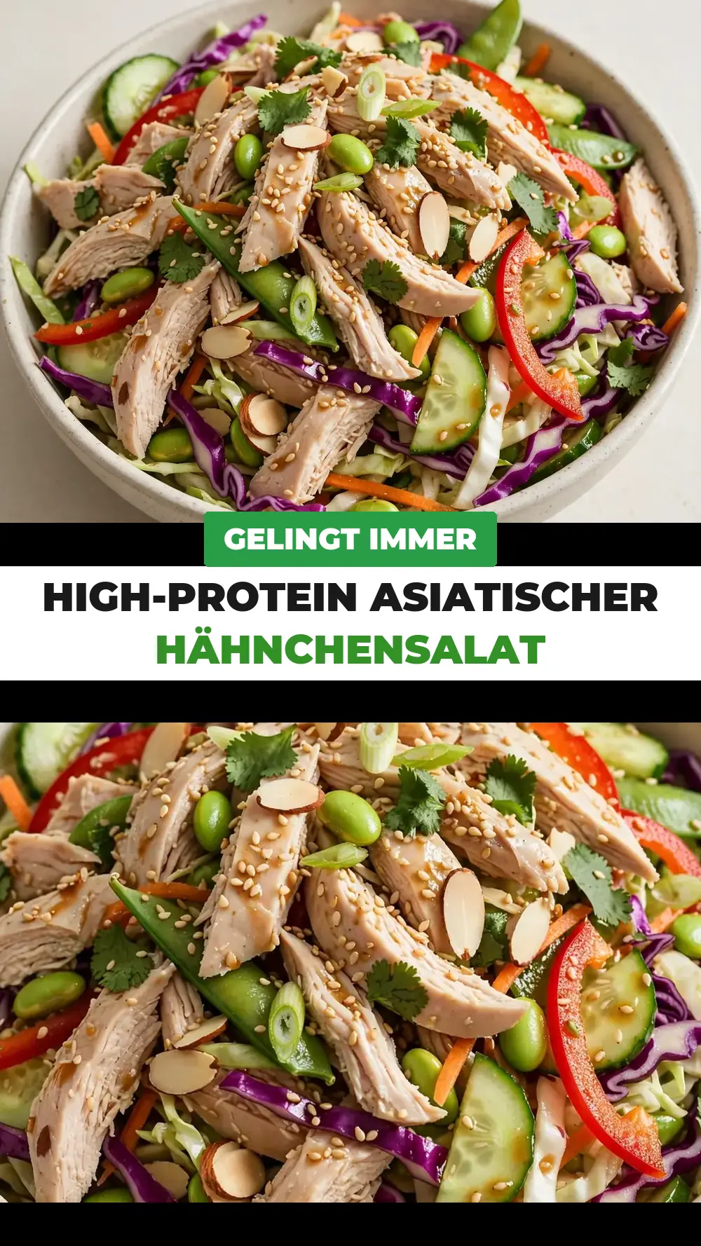 Save High-Protein Asian Chicken Salad to Pinterest