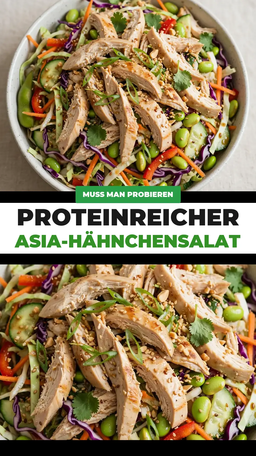 Save High-Protein Asian Chicken Salad to Pinterest