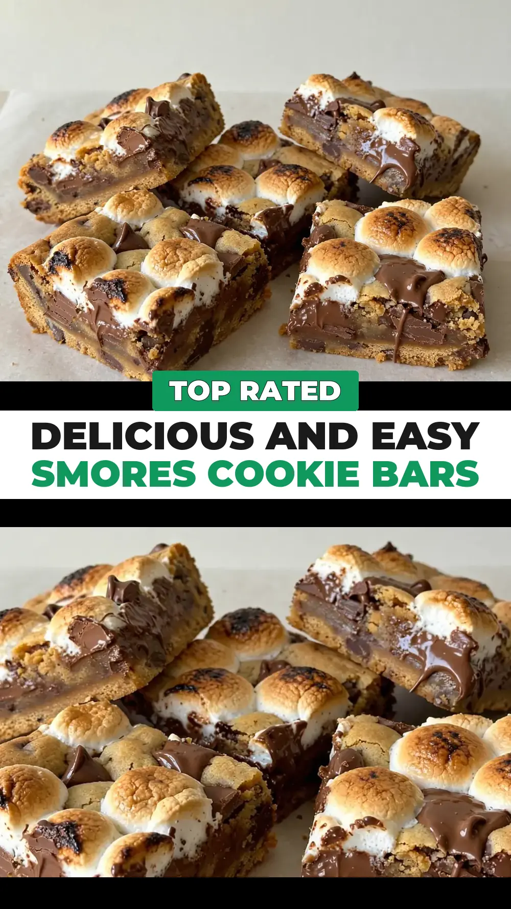 Save delicious and easy s'mores cookie bars to Pinterest