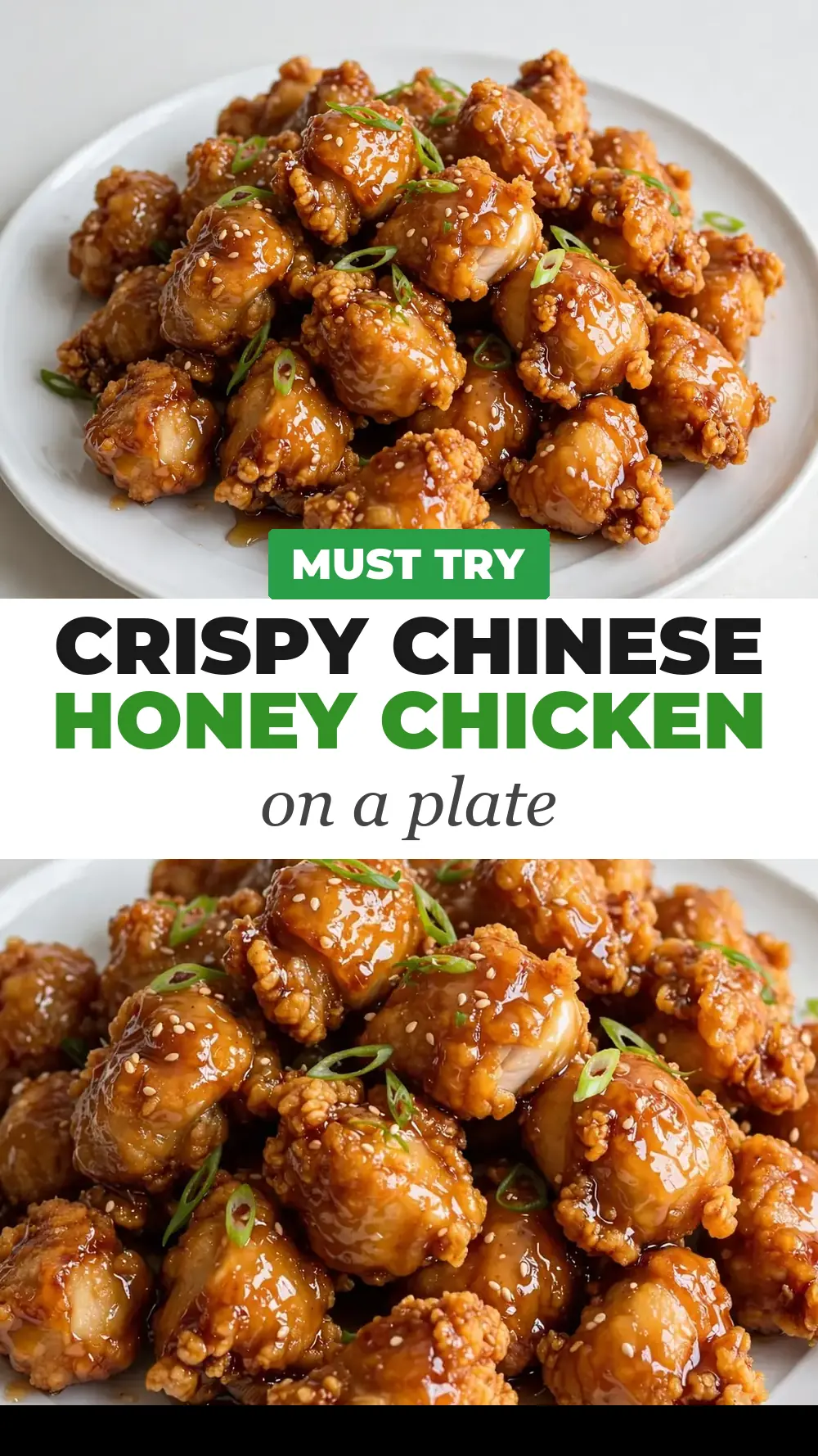 Save crispy chinese honey chicken on a plate to Pinterest
