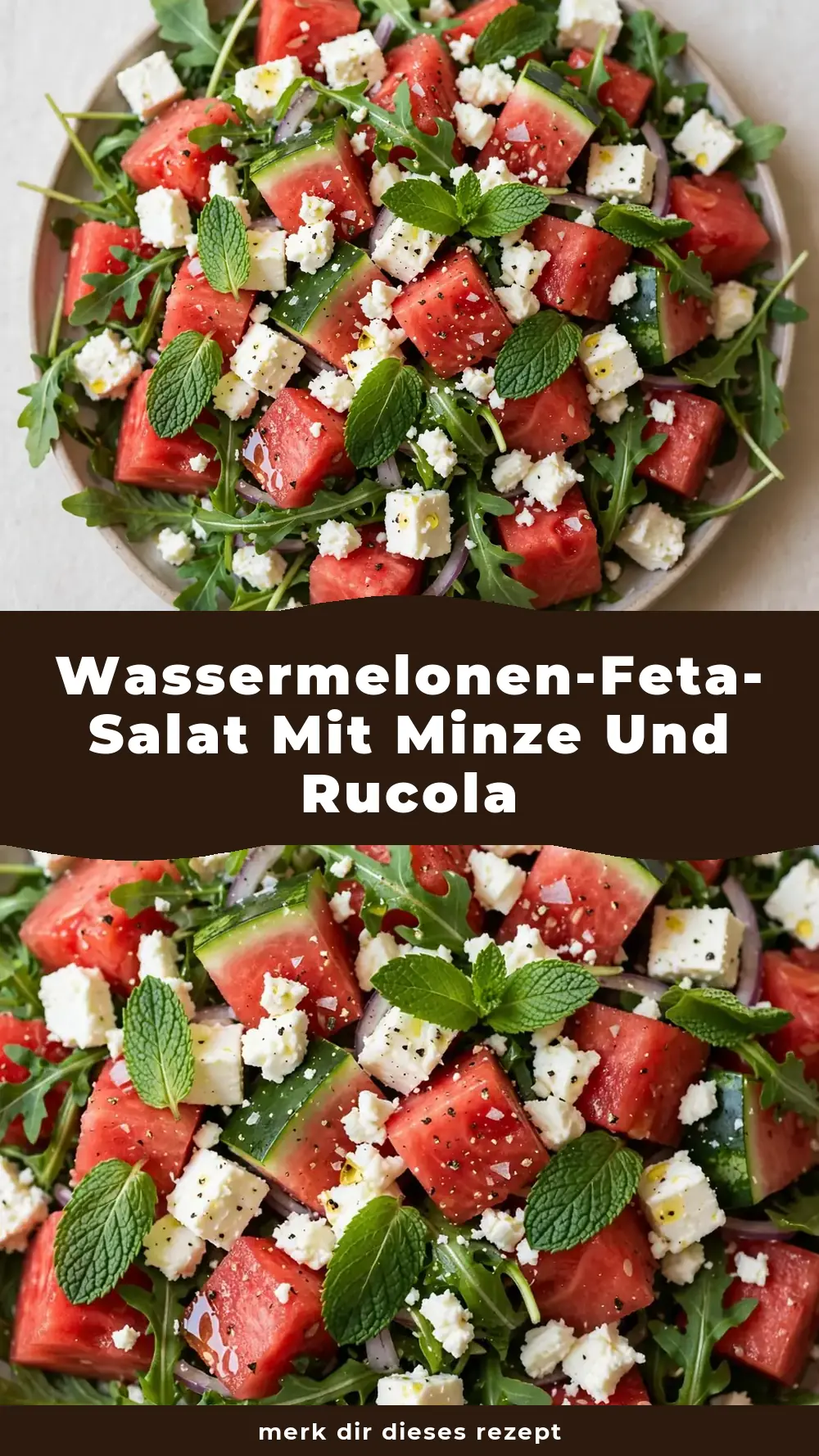 Save salat wassermelone feta minze rucola to Pinterest
