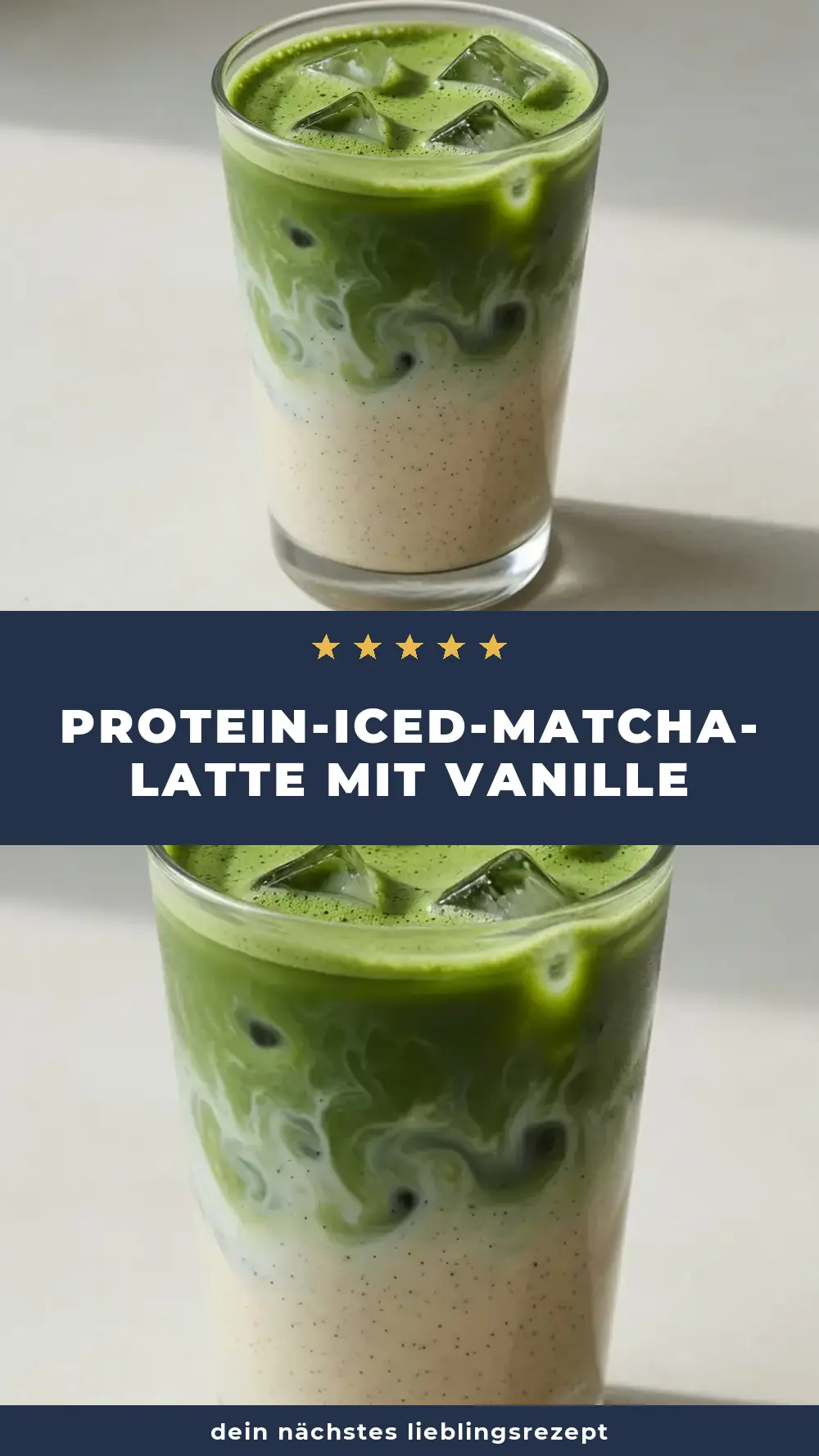 Save protein iced matcha latte vanille to Pinterest