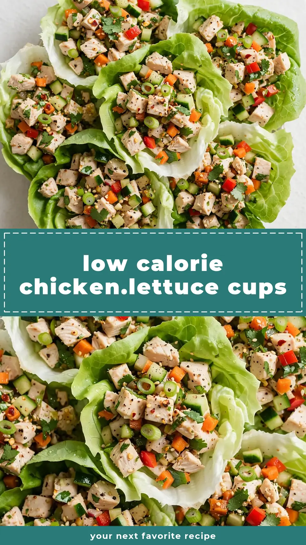 Save low calorie chicken.lettuce cups to Pinterest