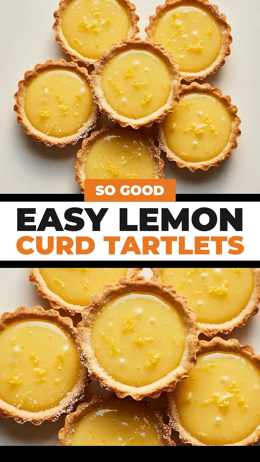 Save easy lemon curd tartlets to Pinterest