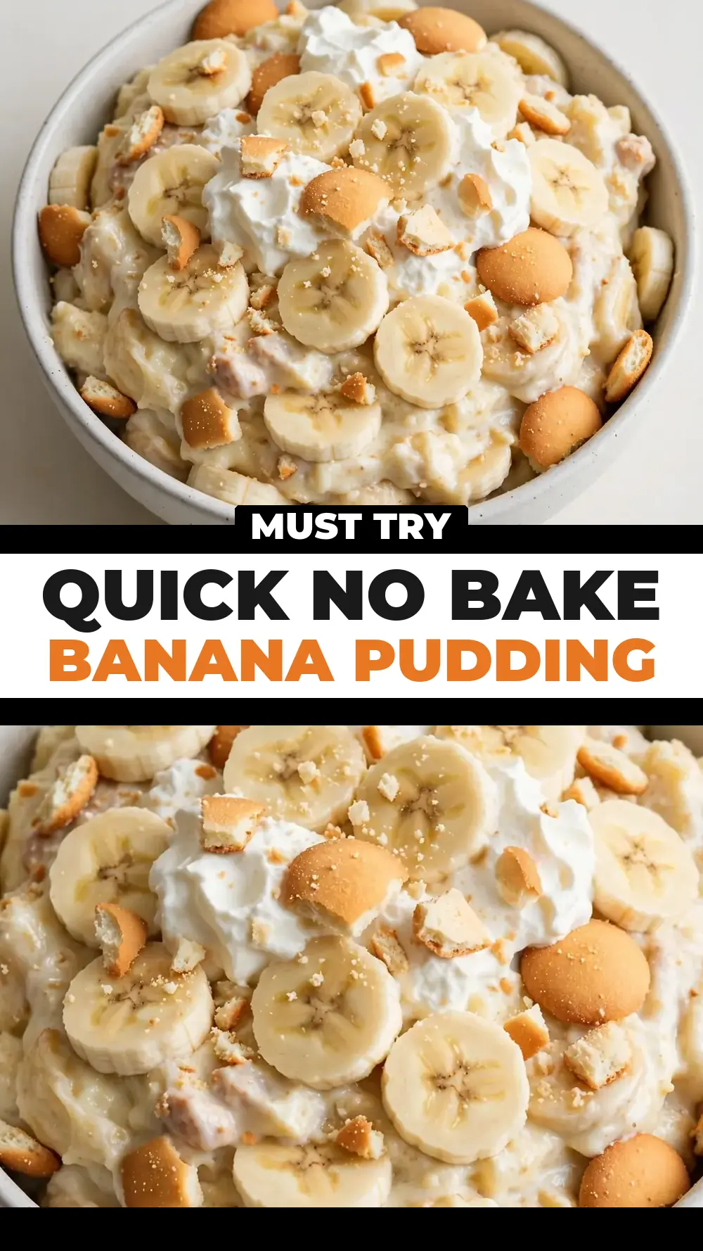 Save quick no bake banana pudding to Pinterest