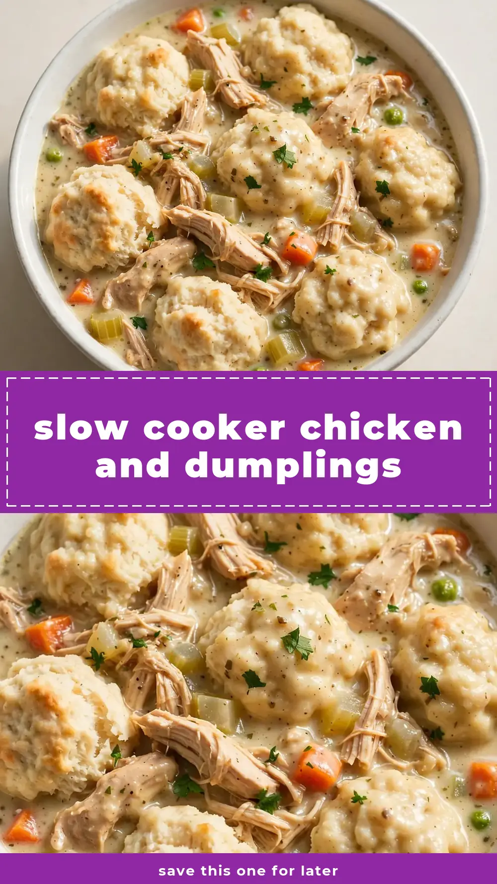 Save Slow Cooker Chicken and Dumplings to Pinterest