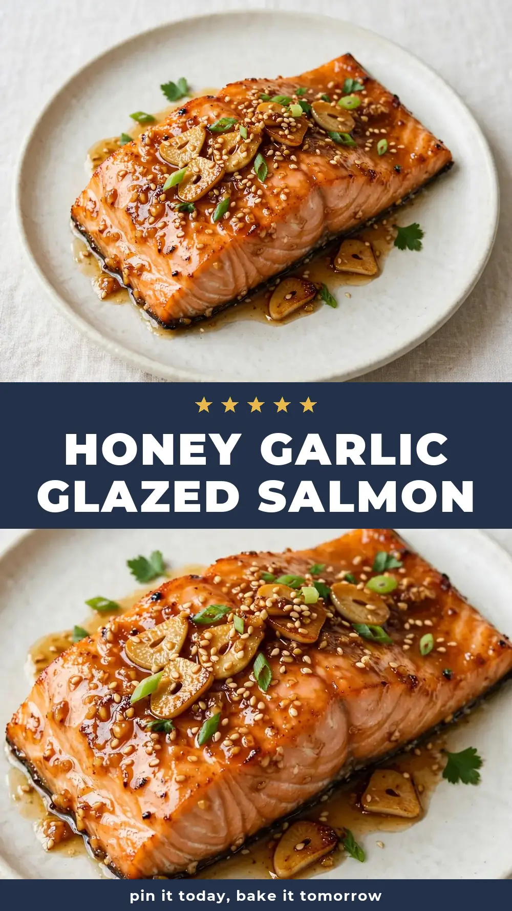 Save Honey Garlic Glazed Salmon to Pinterest