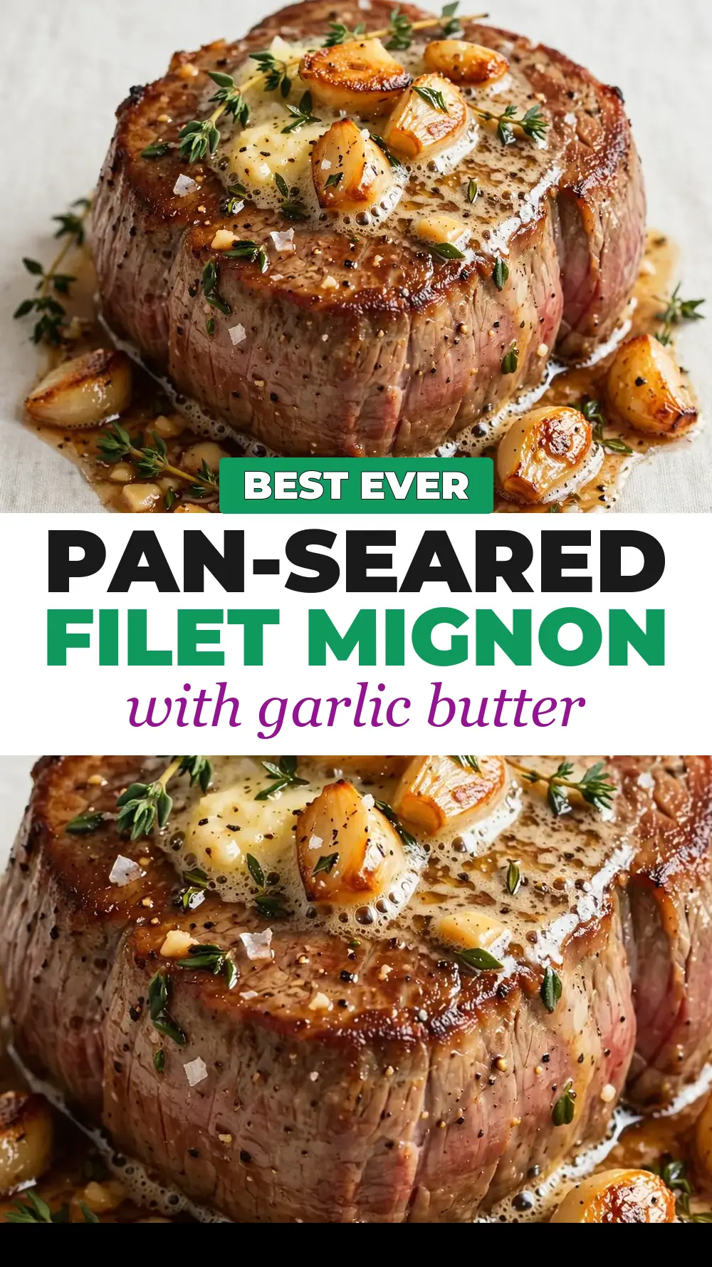Save Pan-Seared Filet Mignon with Garlic Butter to Pinterest