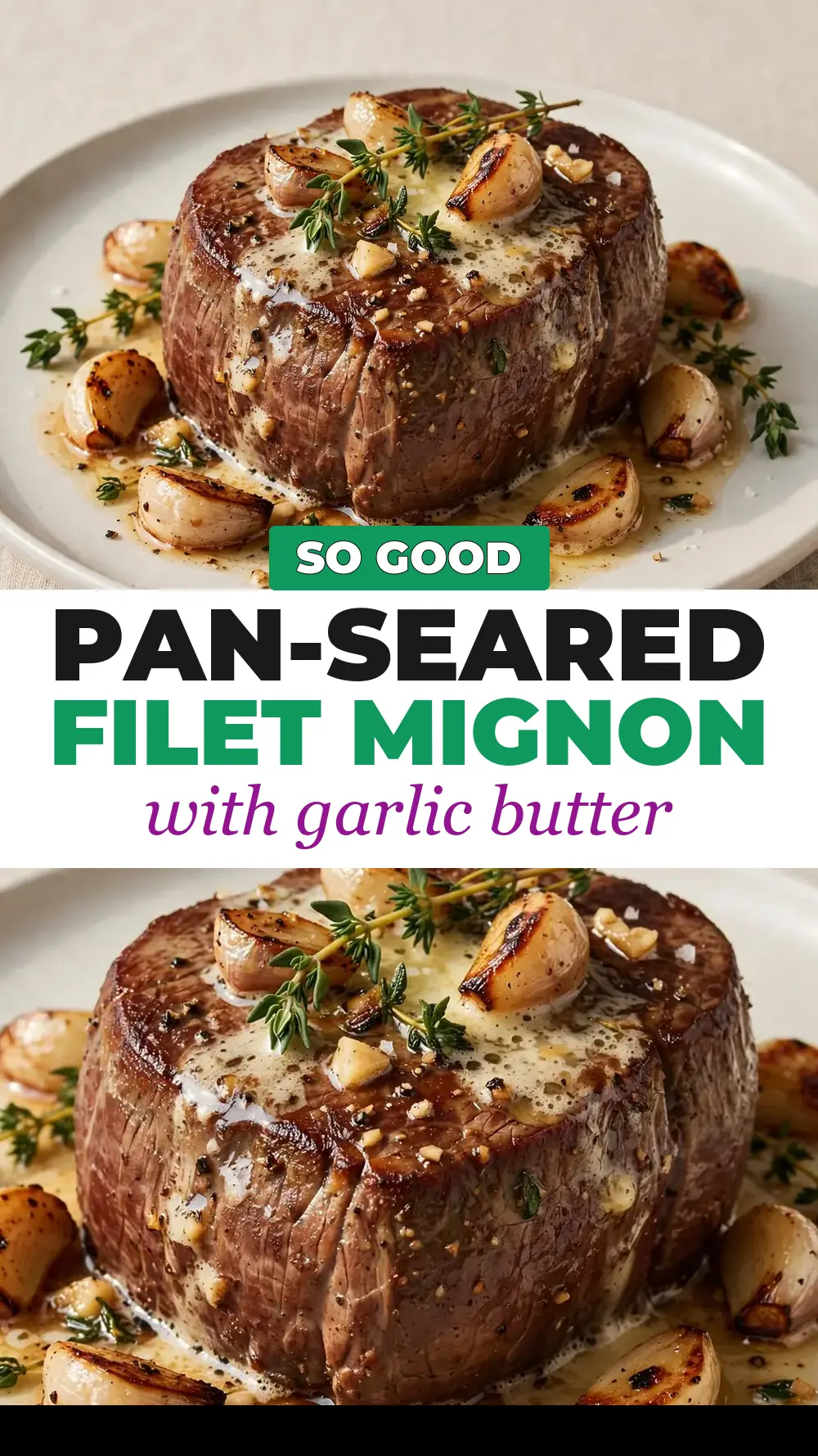 Save Pan-Seared Filet Mignon with Garlic Butter to Pinterest