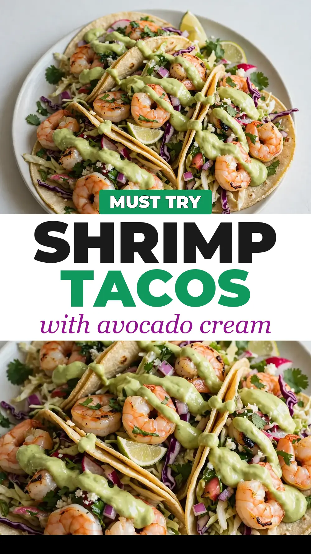 Save Shrimp Tacos with Avocado Cream to Pinterest