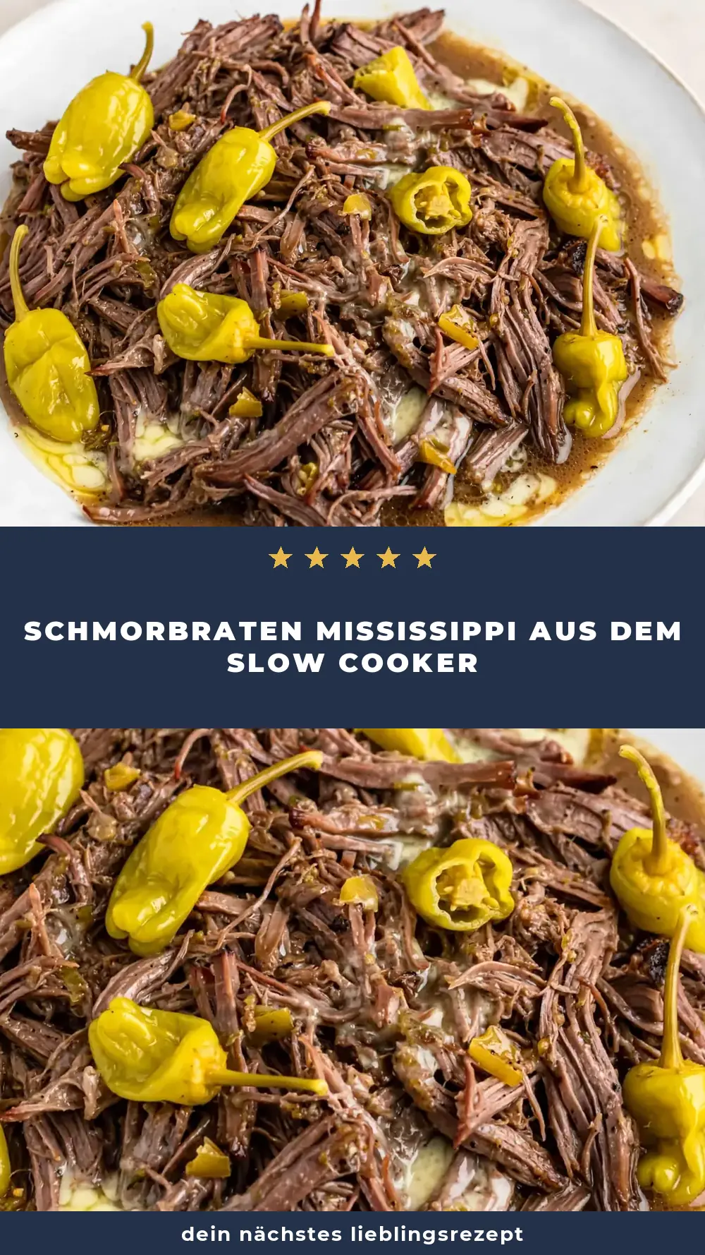 Save Slow Cooker Mississippi Pot Roast to Pinterest