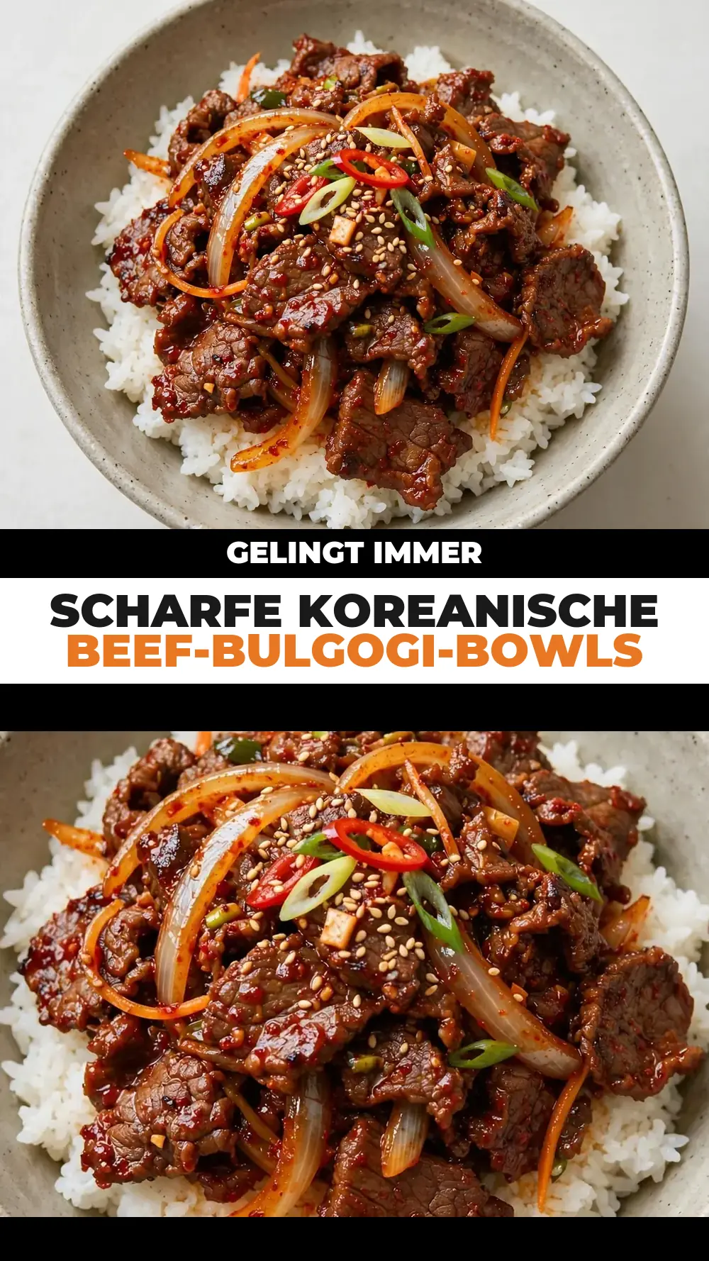 Save Spicy Korean Beef Bulgogi Bowls to Pinterest