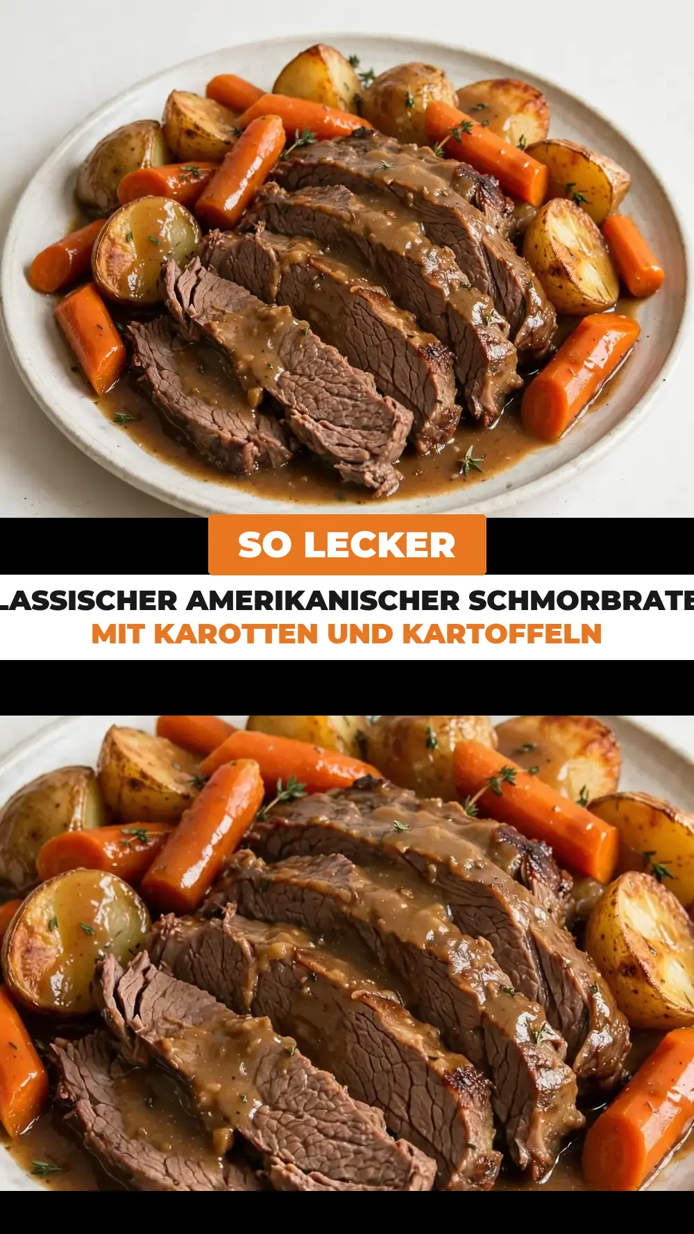 Save Classic American Pot Roast with Carrots and Potatoes to Pinterest