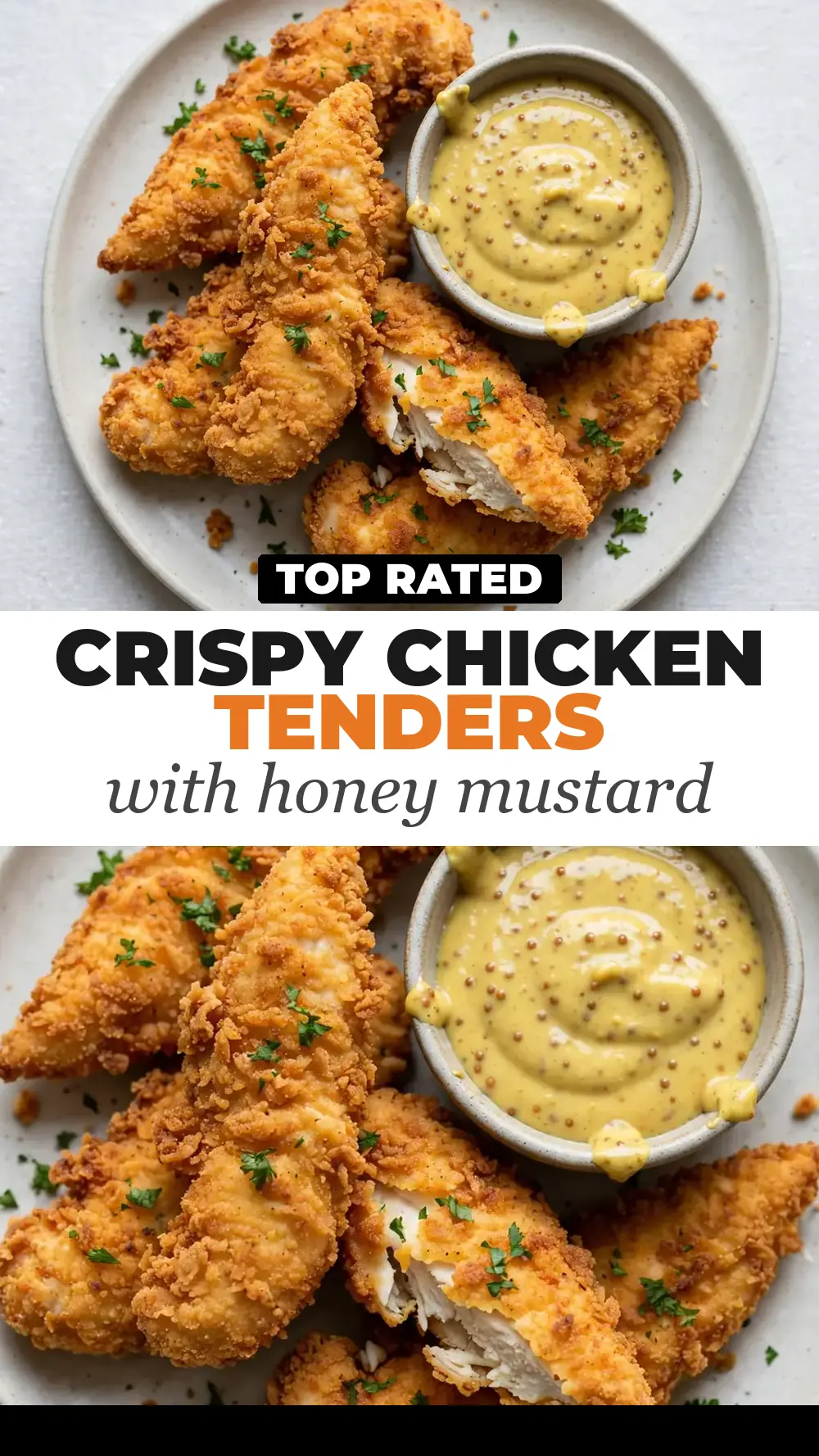 Save Crispy Chicken Tenders with Honey Mustard to Pinterest