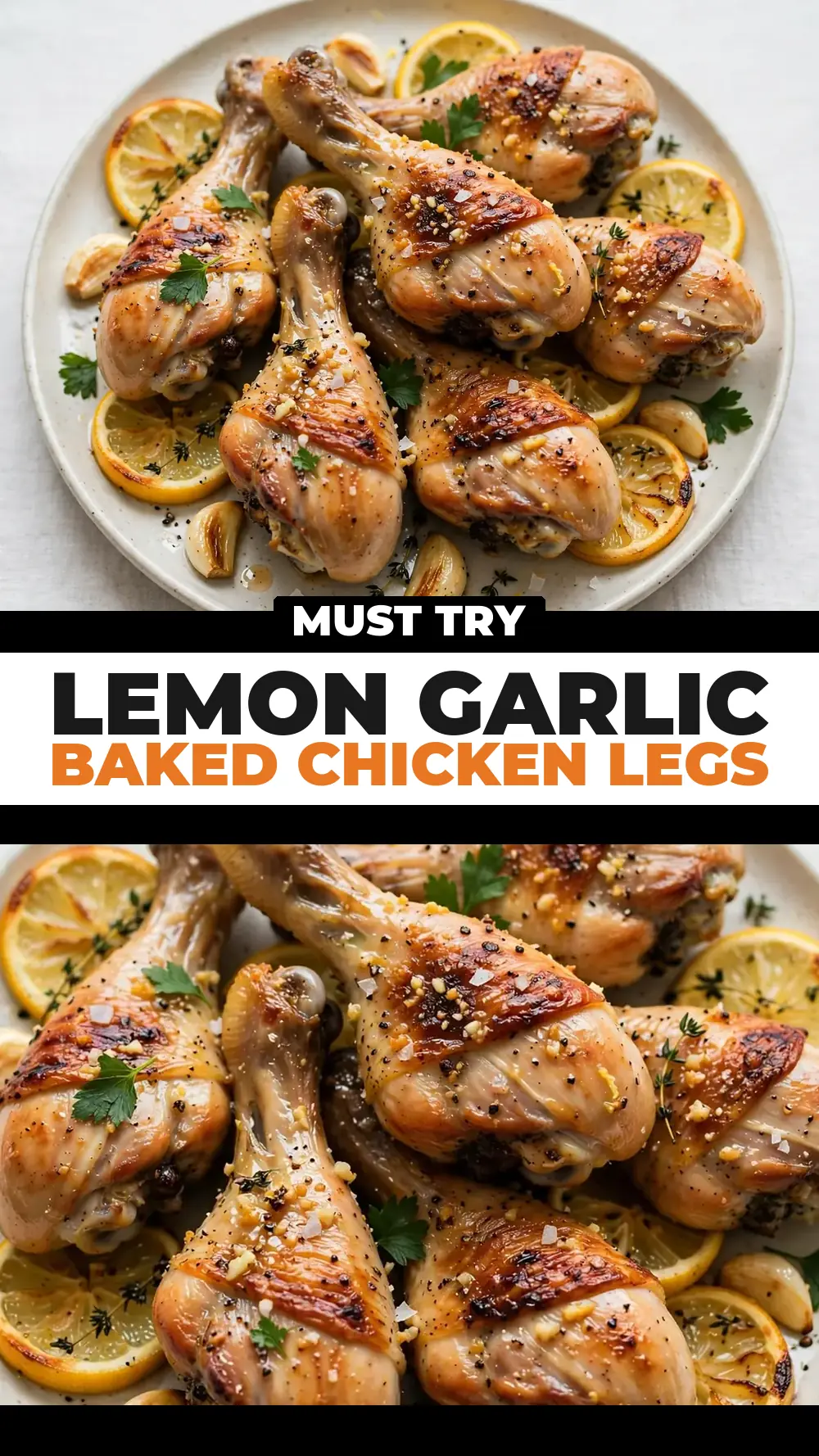 Save Lemon Garlic Baked Chicken Legs to Pinterest