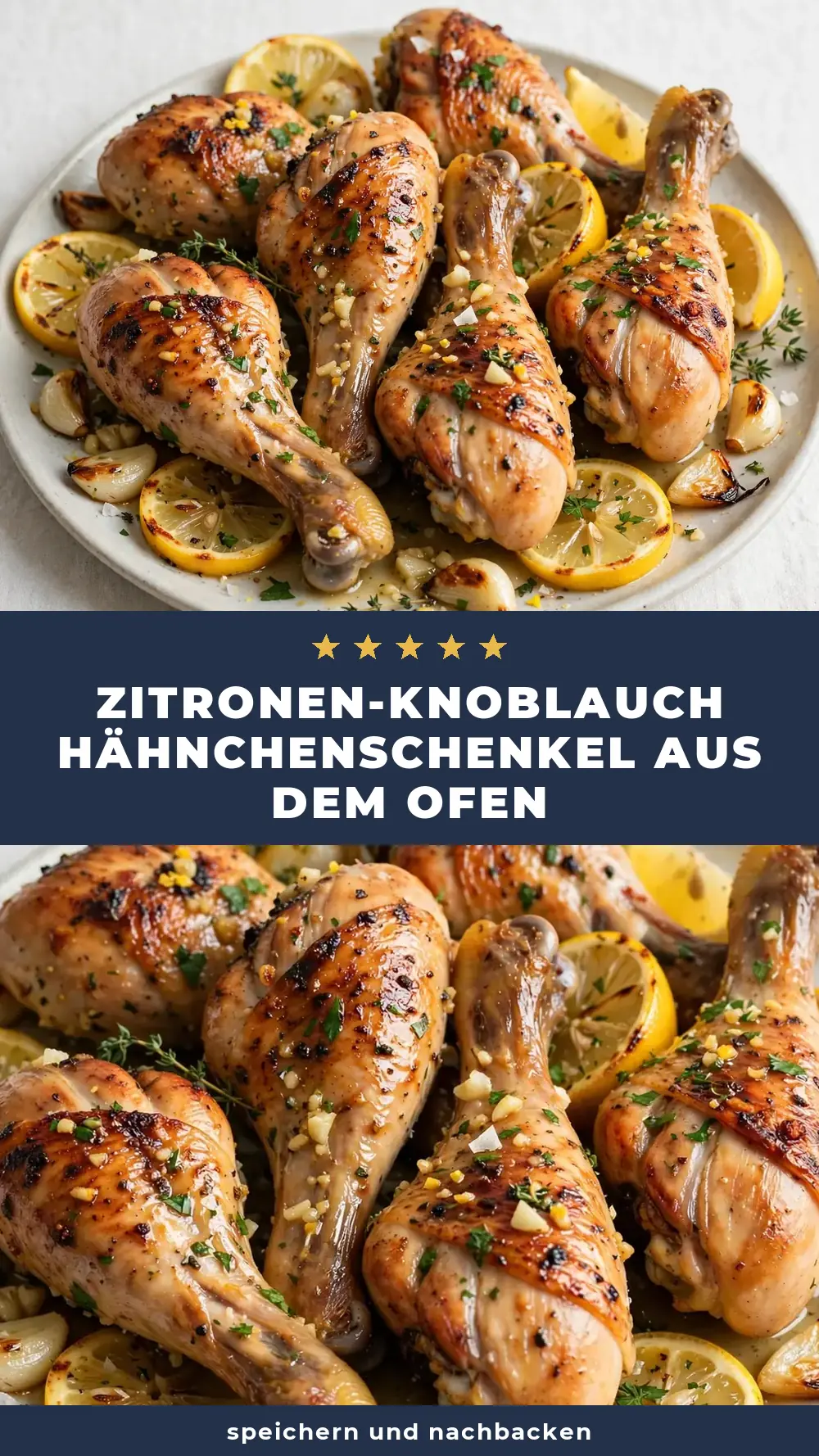 Save Lemon Garlic Baked Chicken Legs to Pinterest