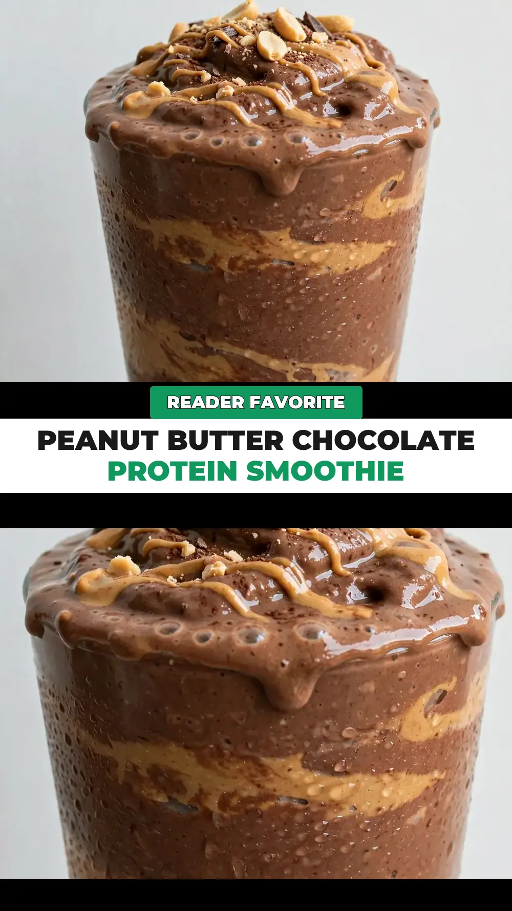 Save Peanut Butter Chocolate Protein Smoothie to Pinterest