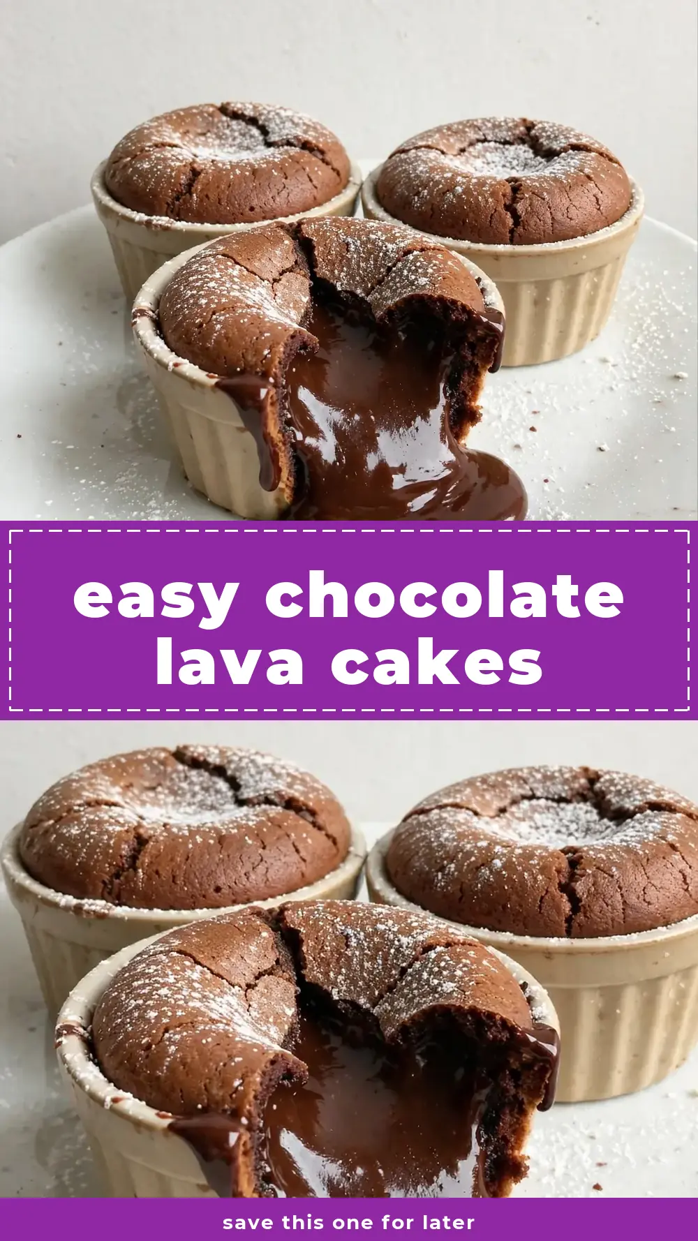 Save Easy Chocolate Lava Cakes to Pinterest